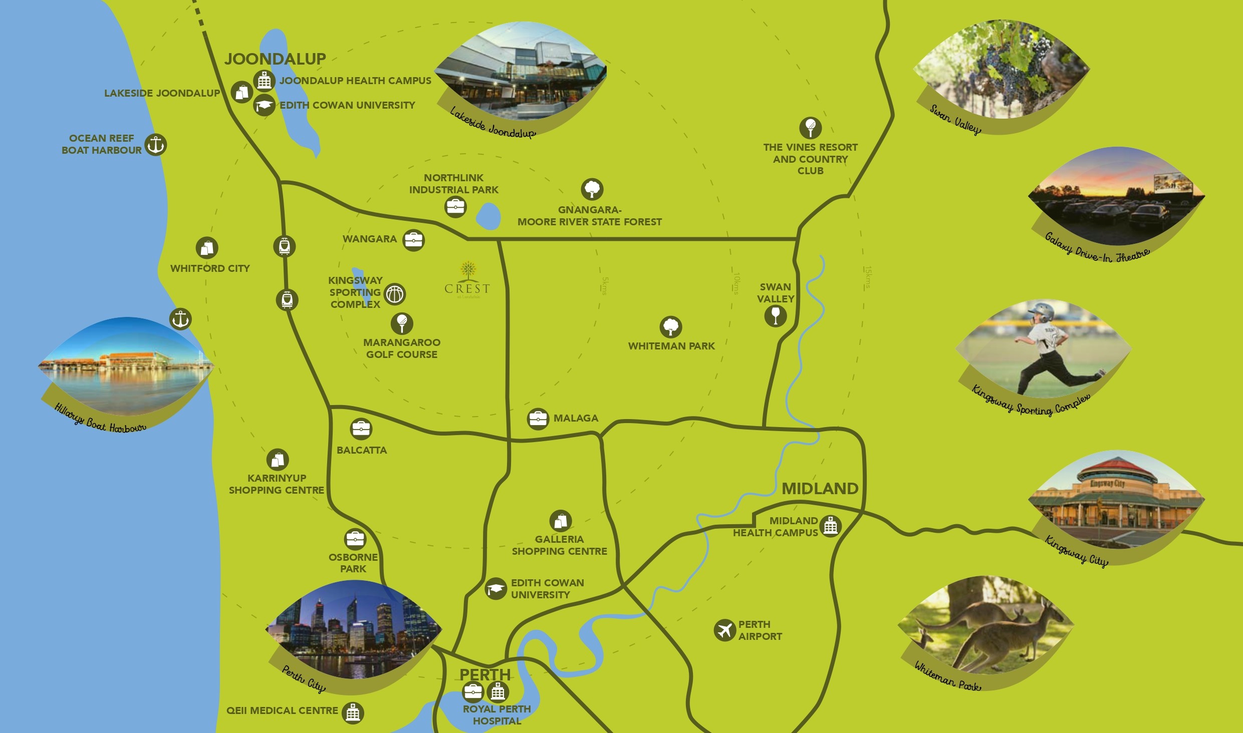 Crest Estate - Landsdale Location Map