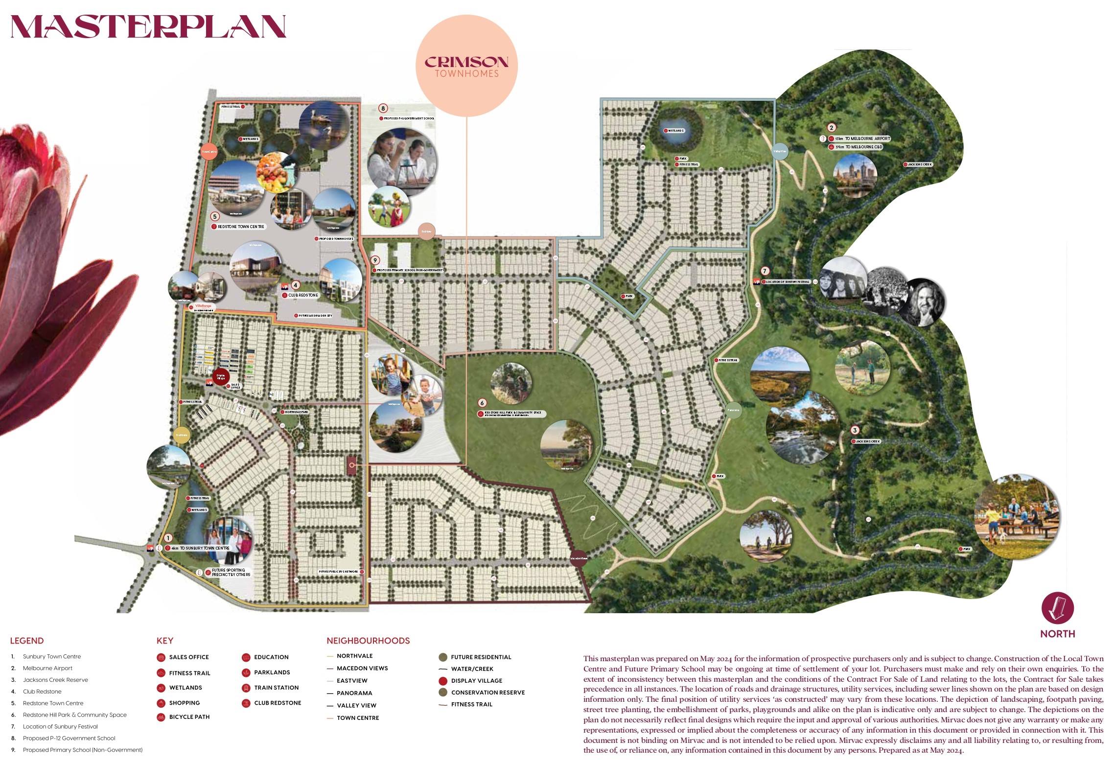 Crimson Townhomes at Redstone - Sunbury Location Map