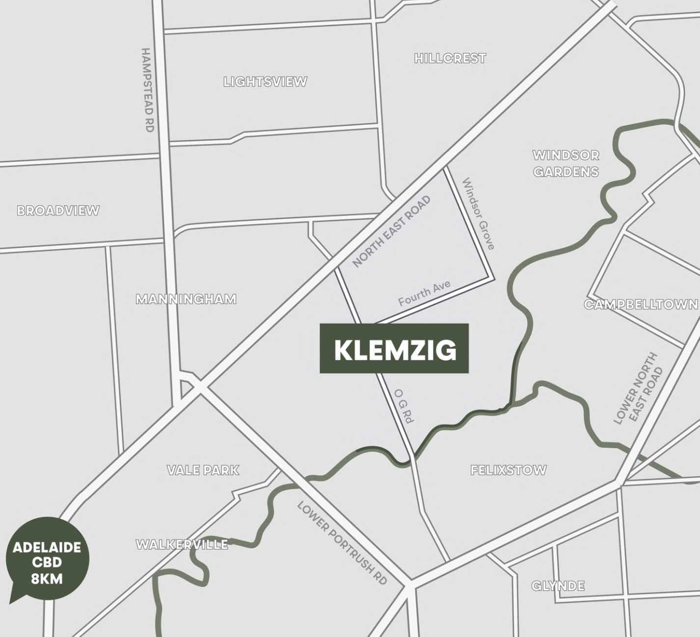 Cullford & Third Townhomes - Klemzig Location map
