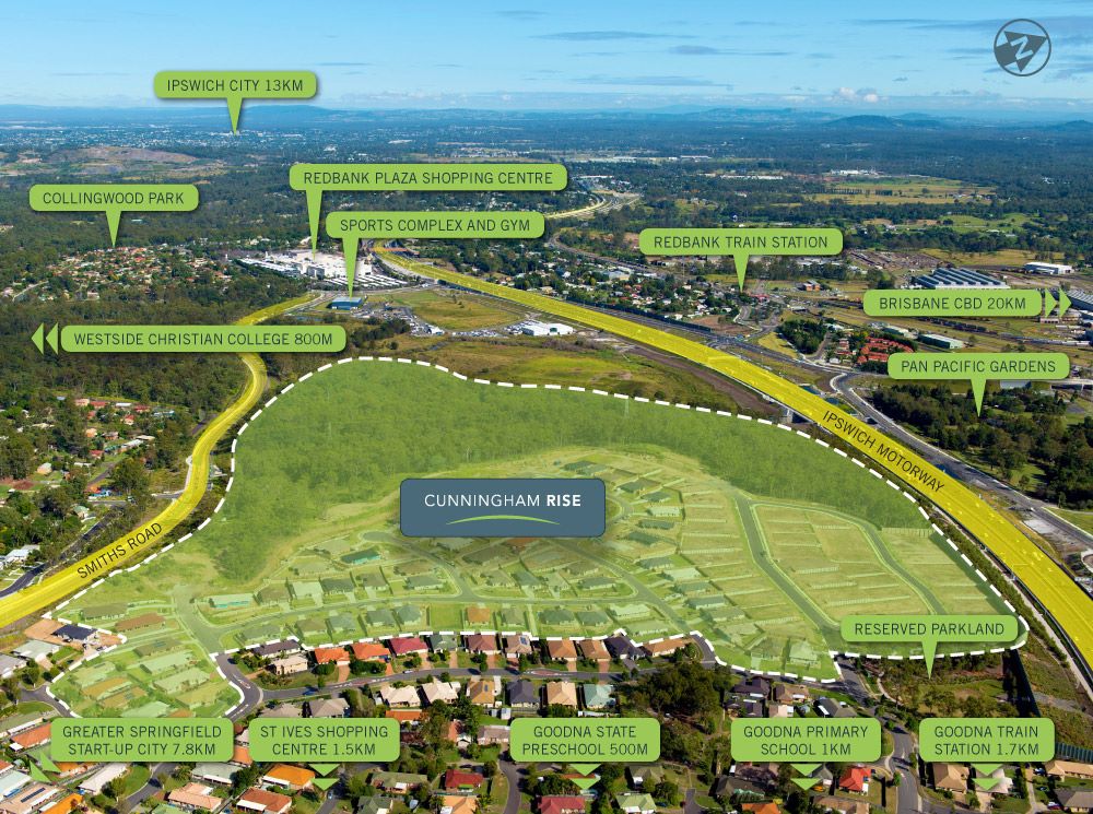 Cunningham Rise Goodna - Aerial