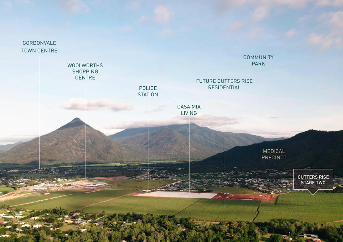 Cutters Rise Estate - Gordonvale Aerial