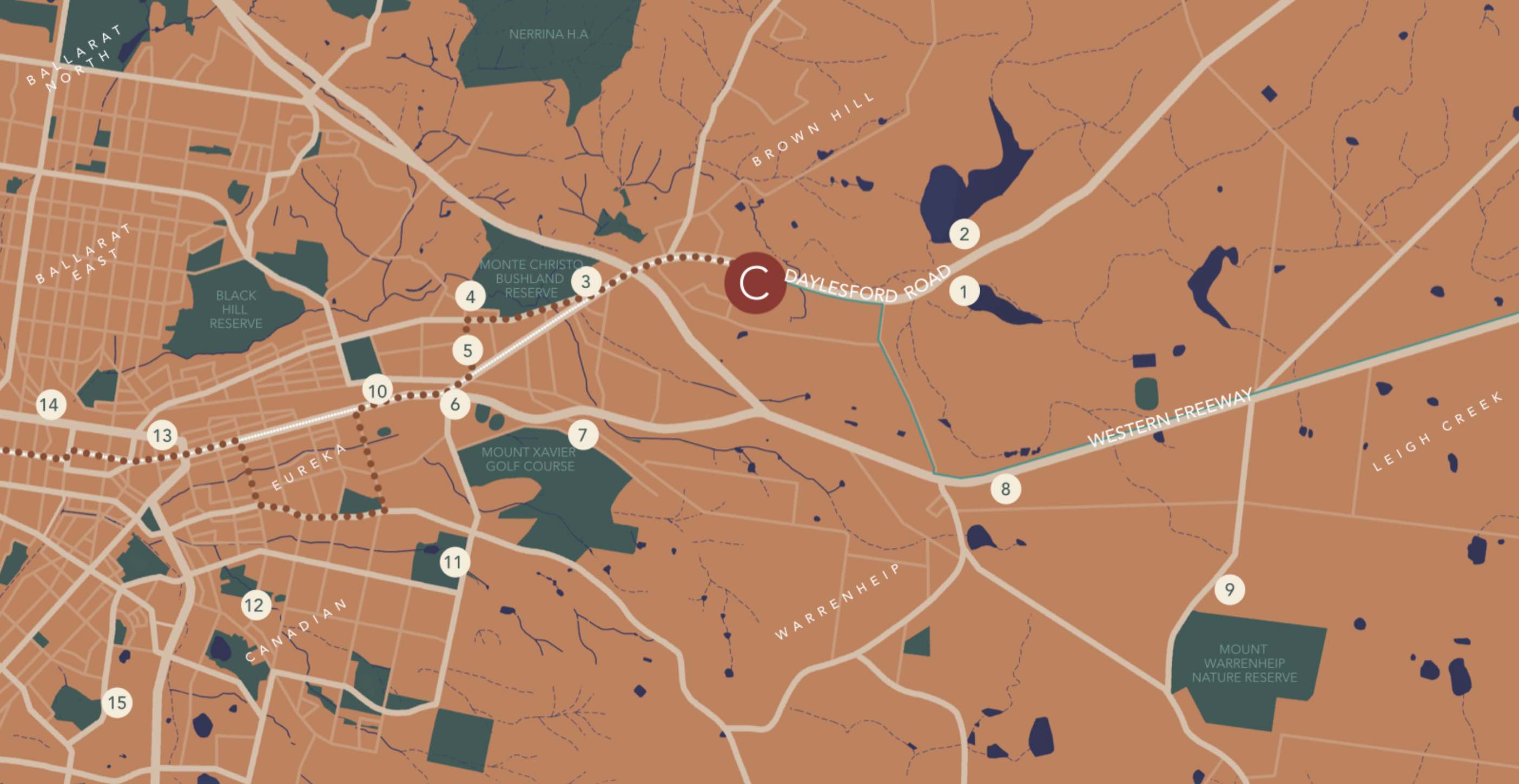 Cypress Estate - Brown Hill Location map