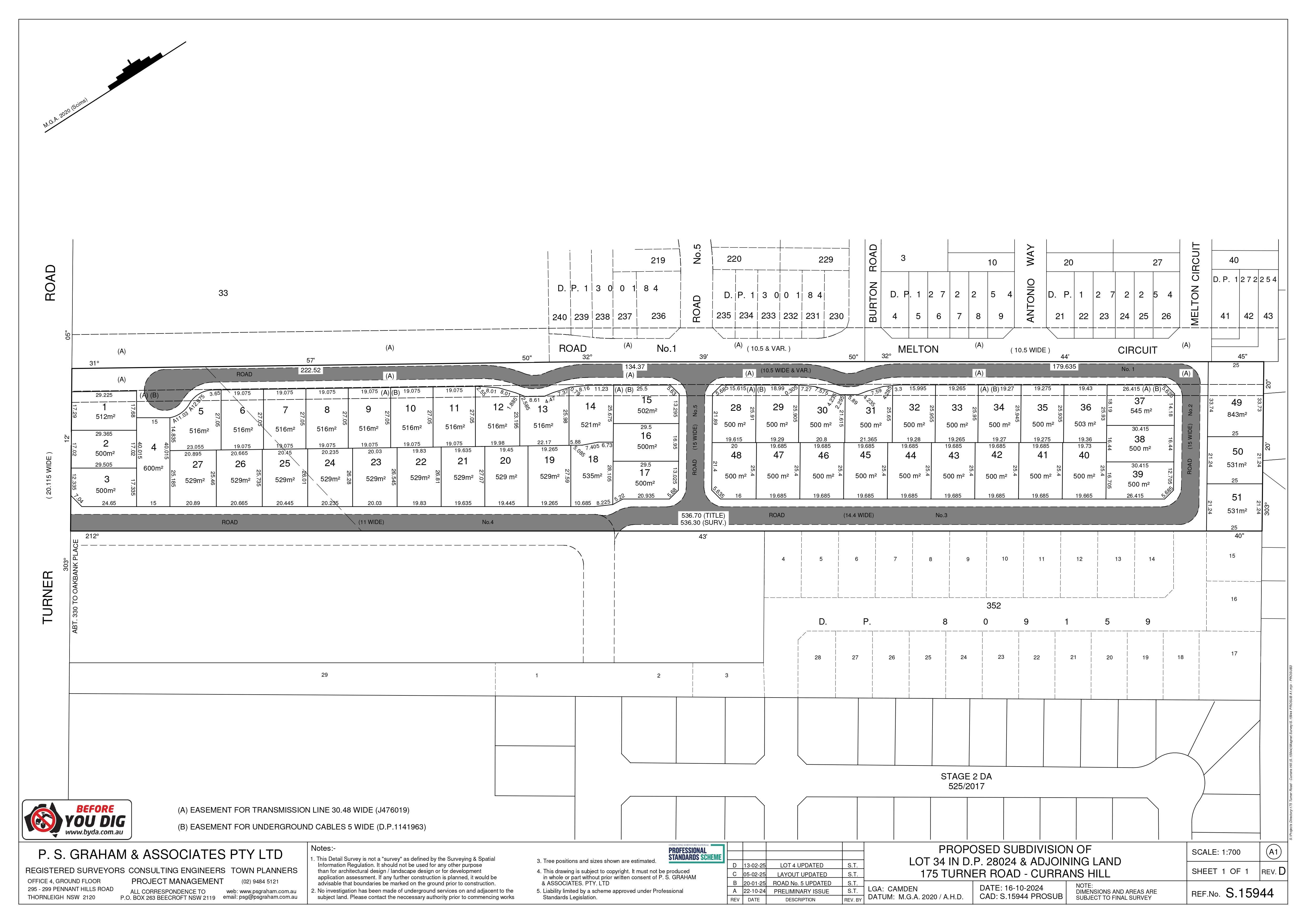DA 2025 214 1 - Subdivision Plan - 175 Turner Road CURRANS HILL_page-0001 Masterplan