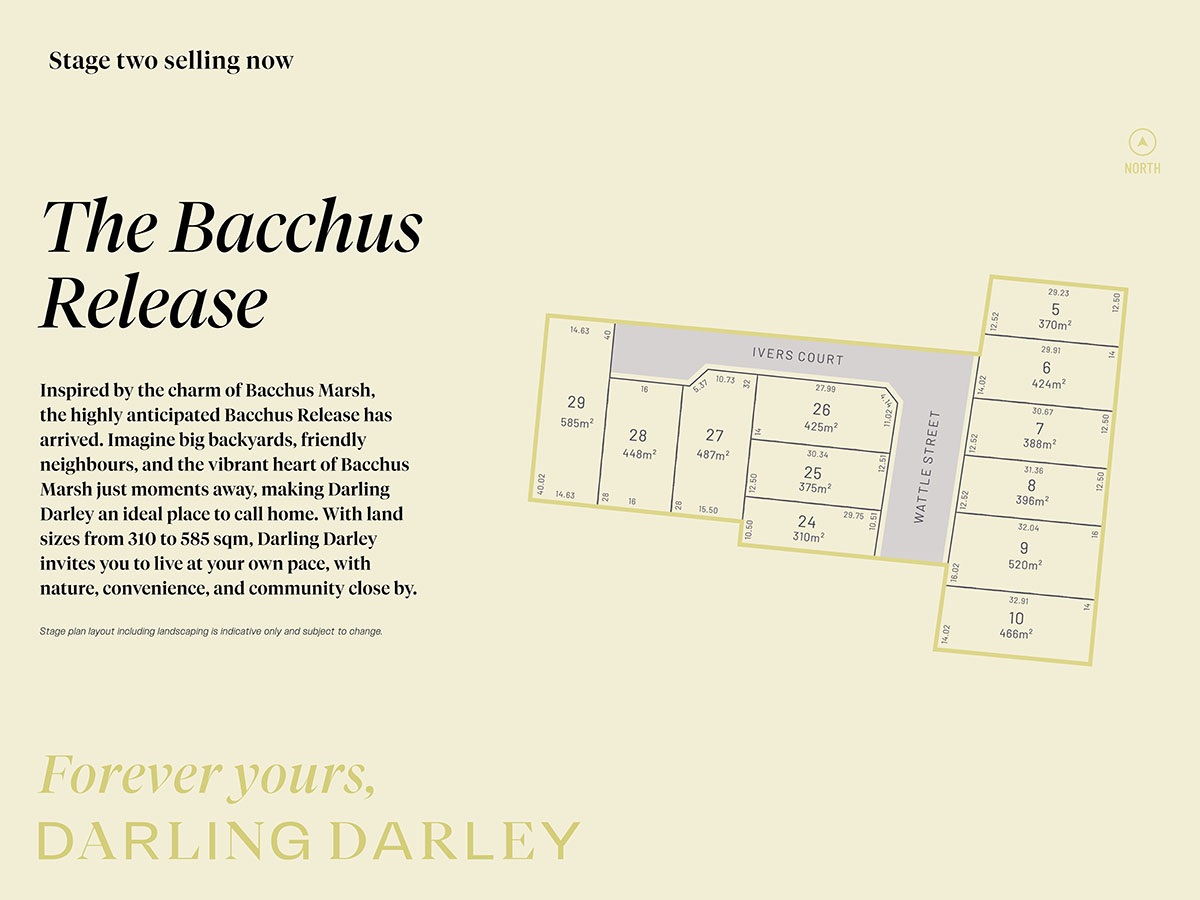 Darling Darley Estate - Darley Release Map