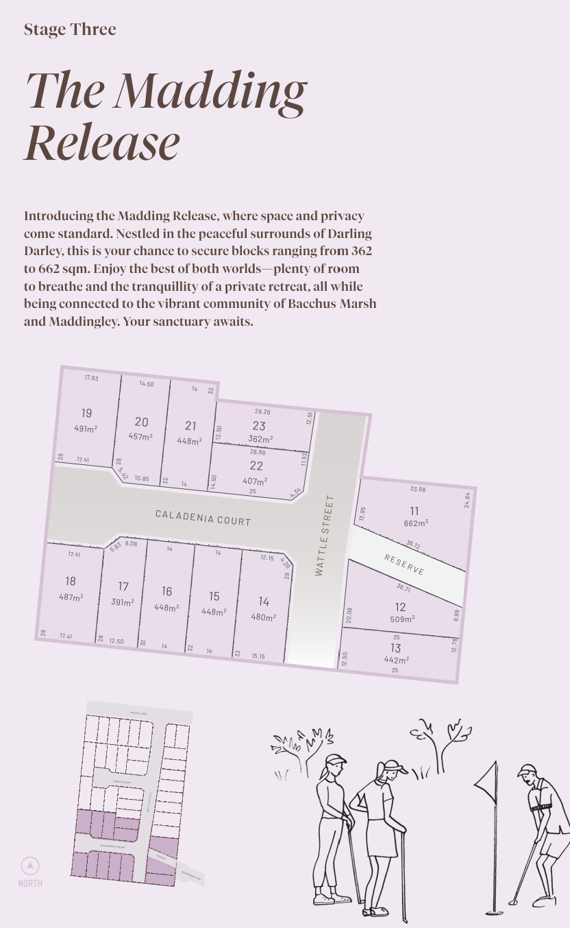 Darling Darley Estate - Darley Release Map