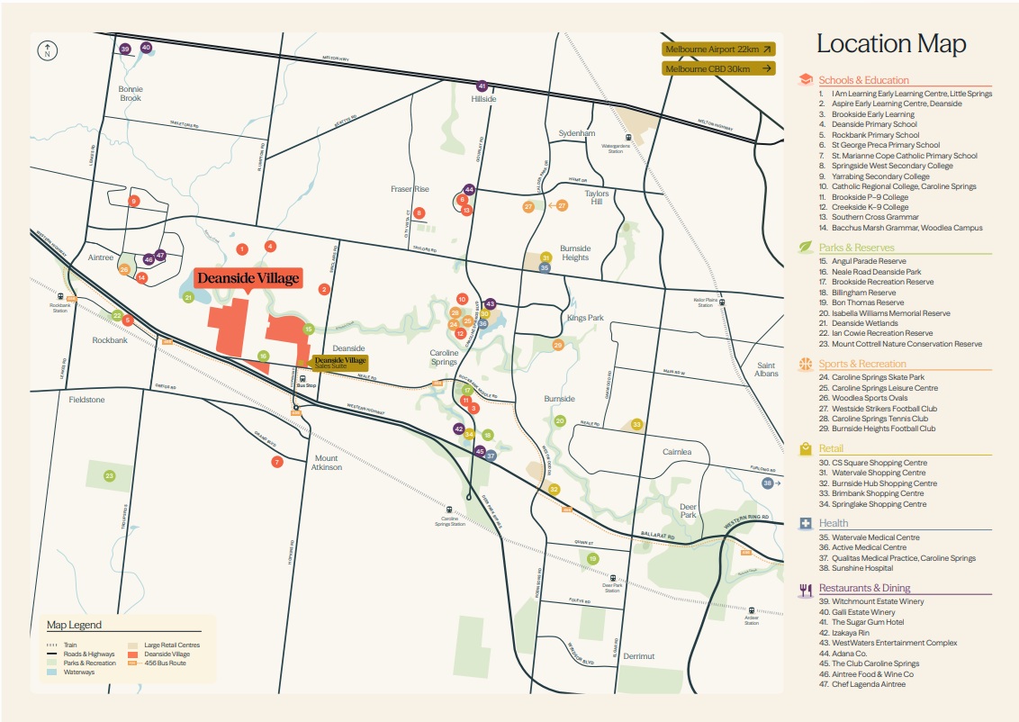 Deanside Village - Deanside Location Map