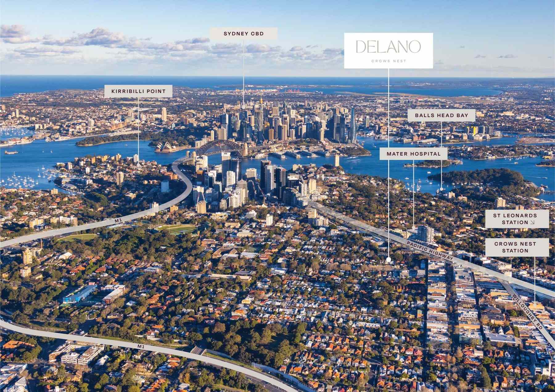 Delano Estate - Crows Nest Aerial