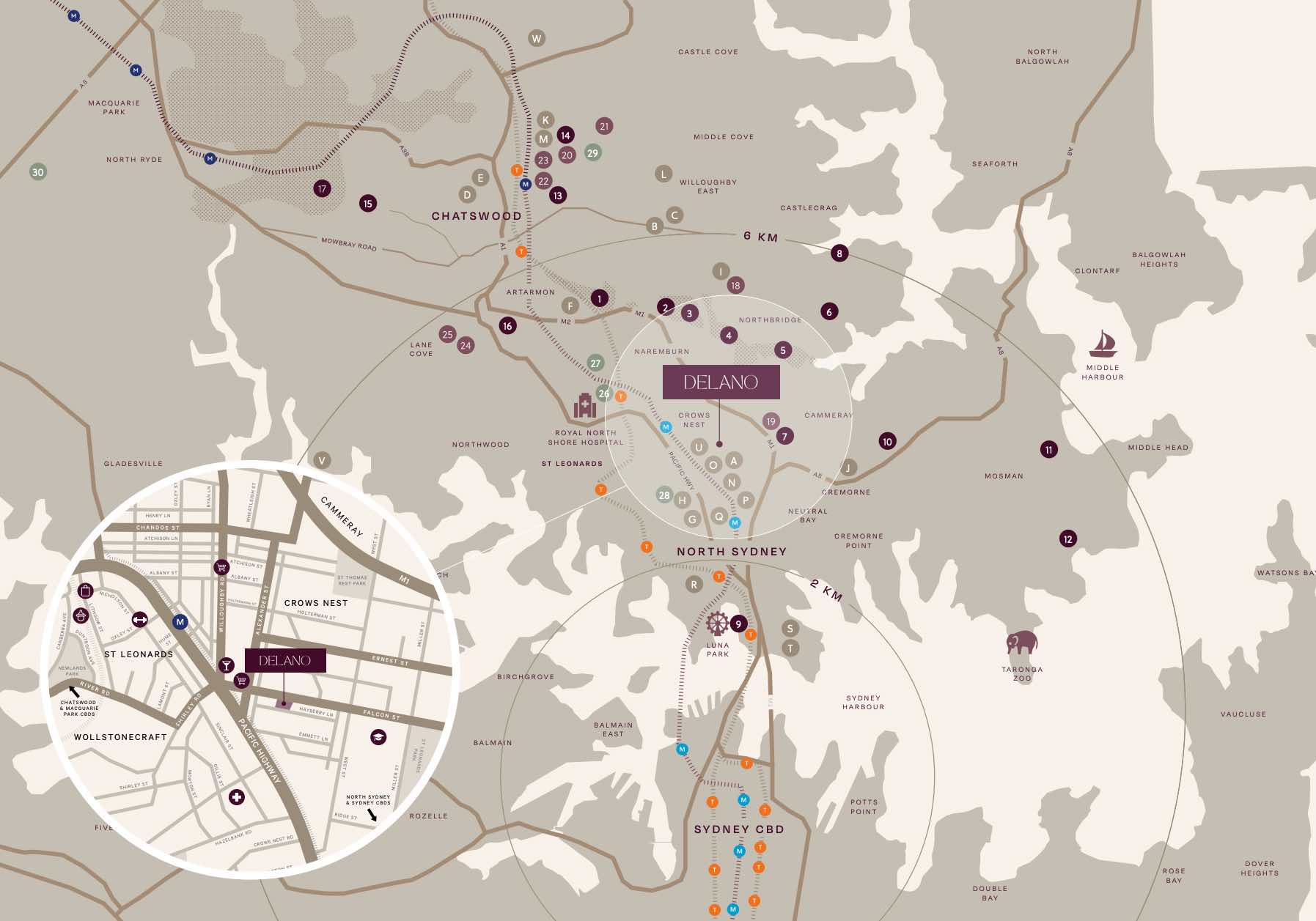 Delano Estate - Crows Nest Location m Location Map