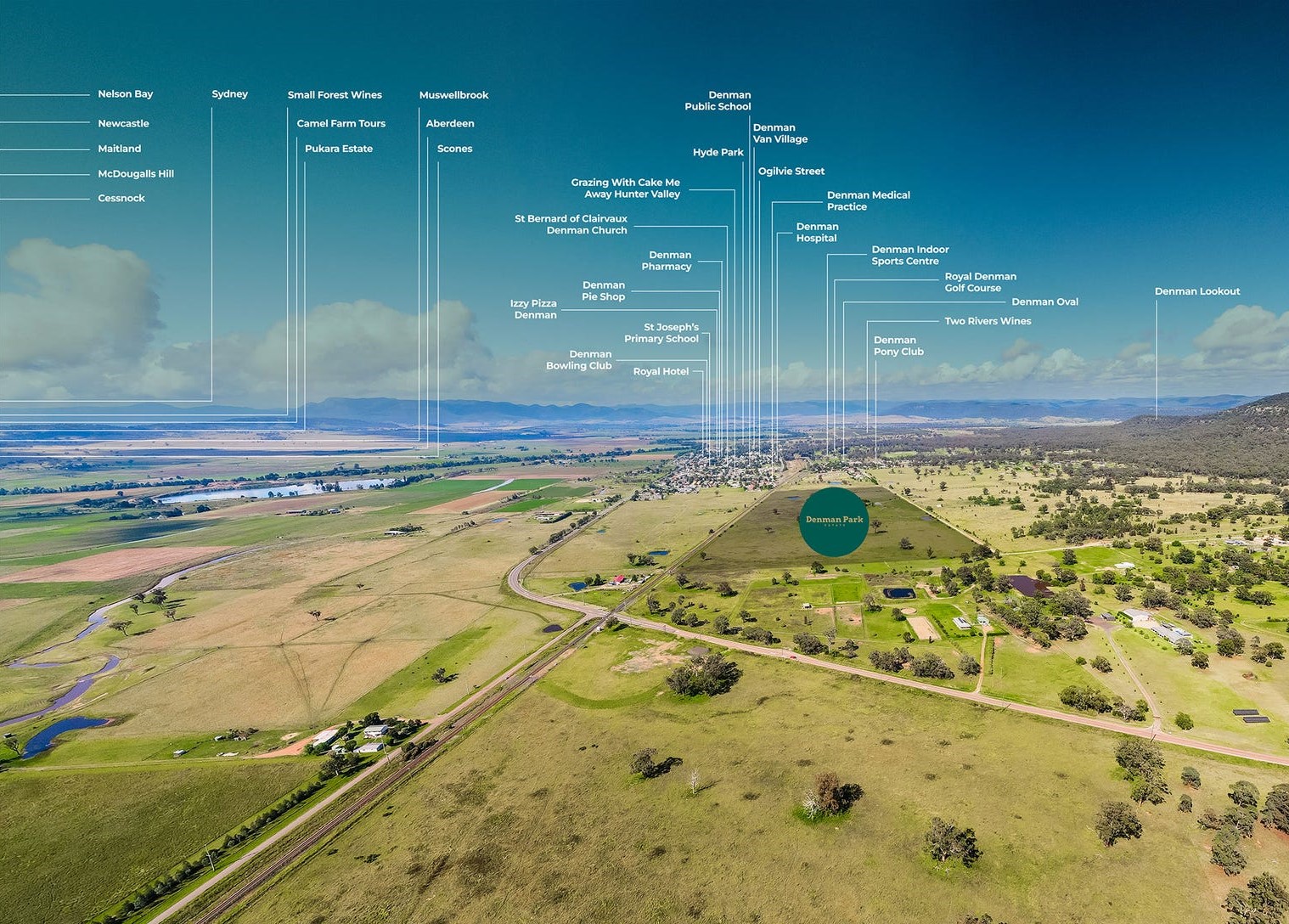 Denman Park Estate - Denman Aerial