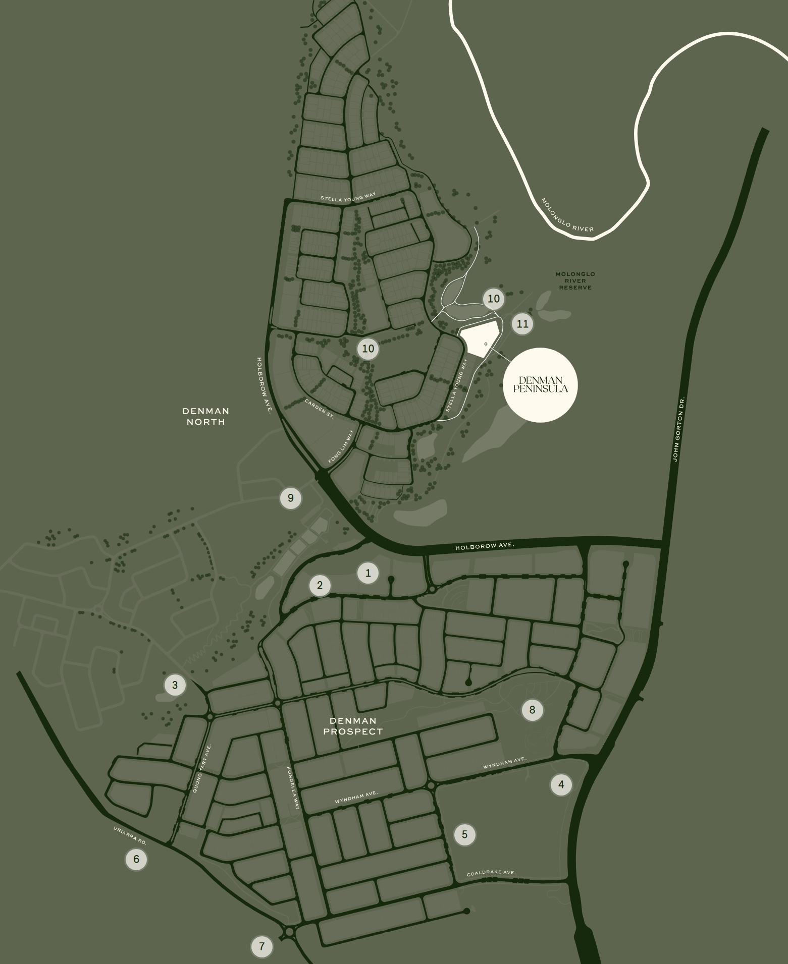 Denman Peninsula Estate - Denman Prospect Release Map