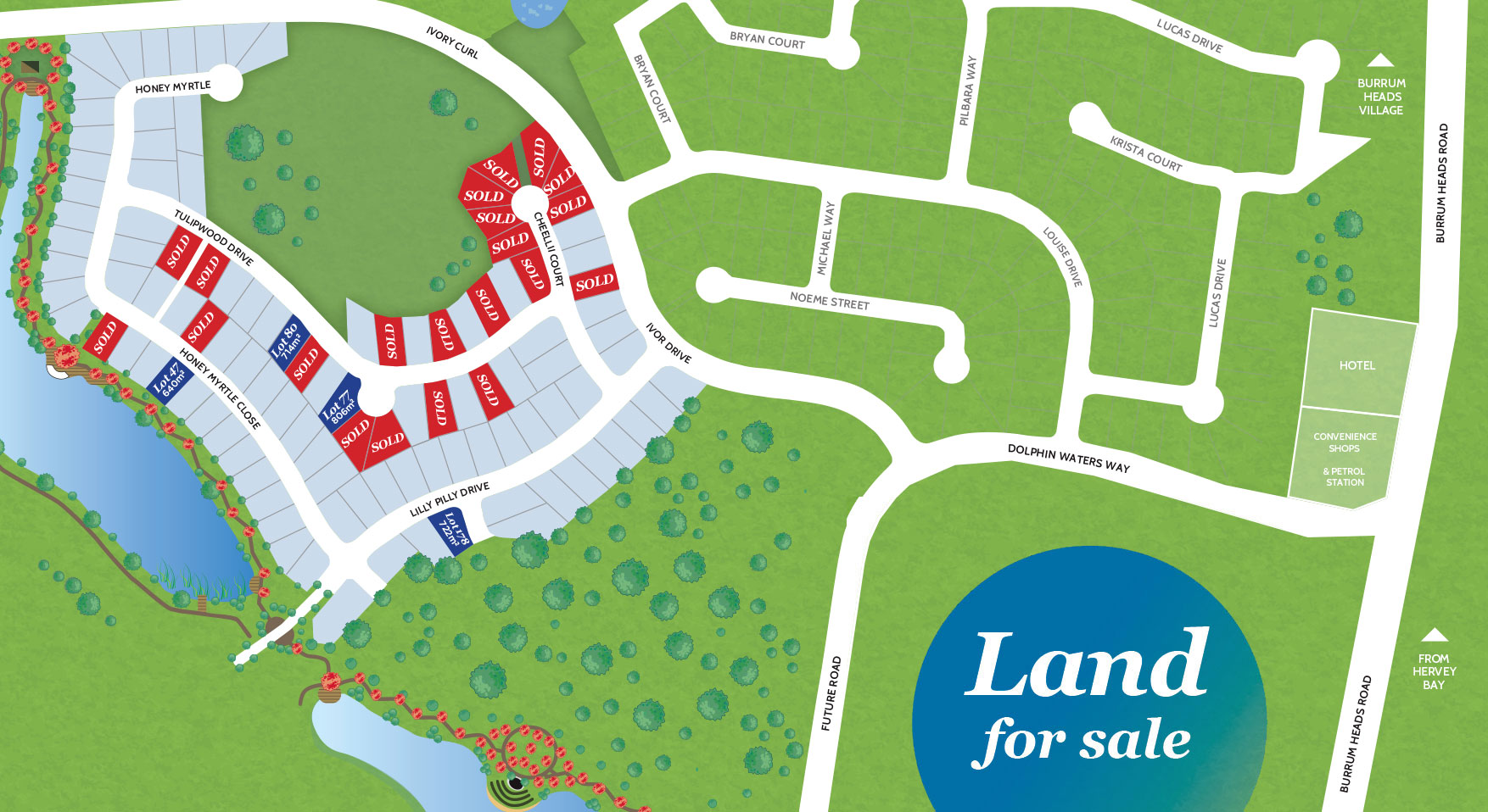 Dolphin Waters Estate - Burrum Heads Release Map
