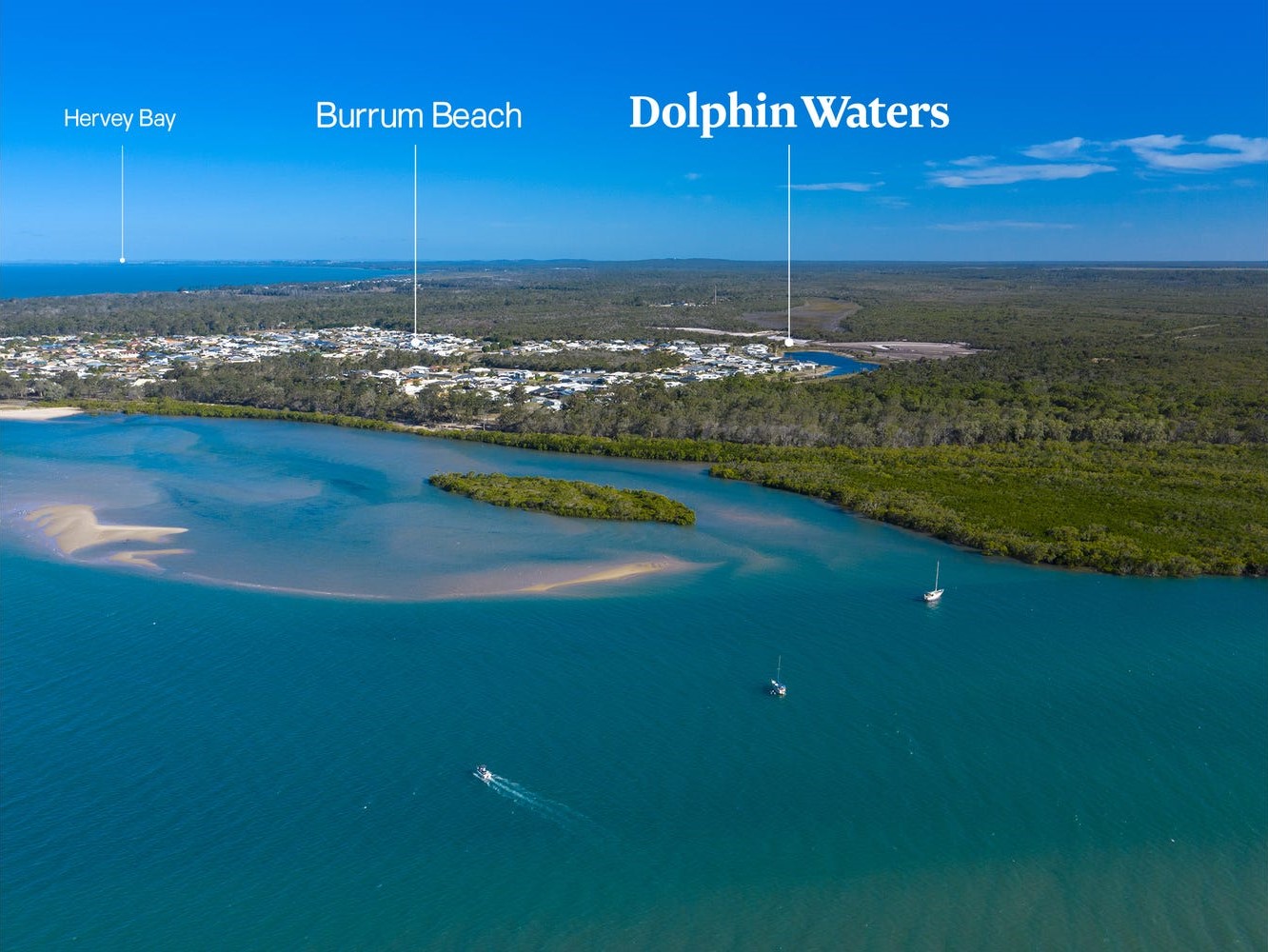 Dolphin Waters Estate - Burrum Heads Aerial
