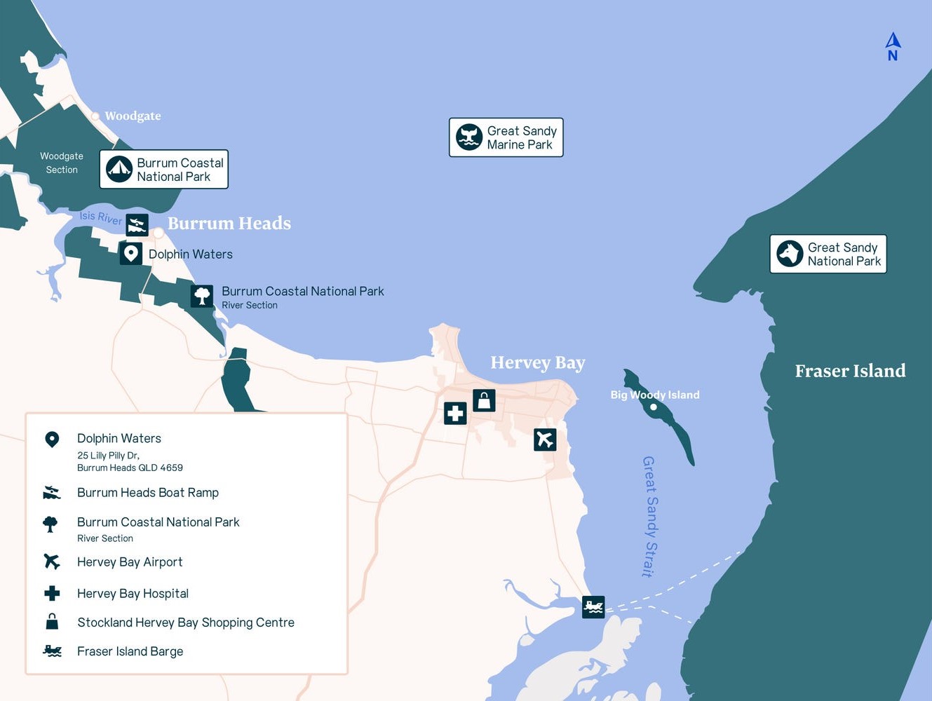 Dolphin Waters Estate - Burrum Heads Location Map