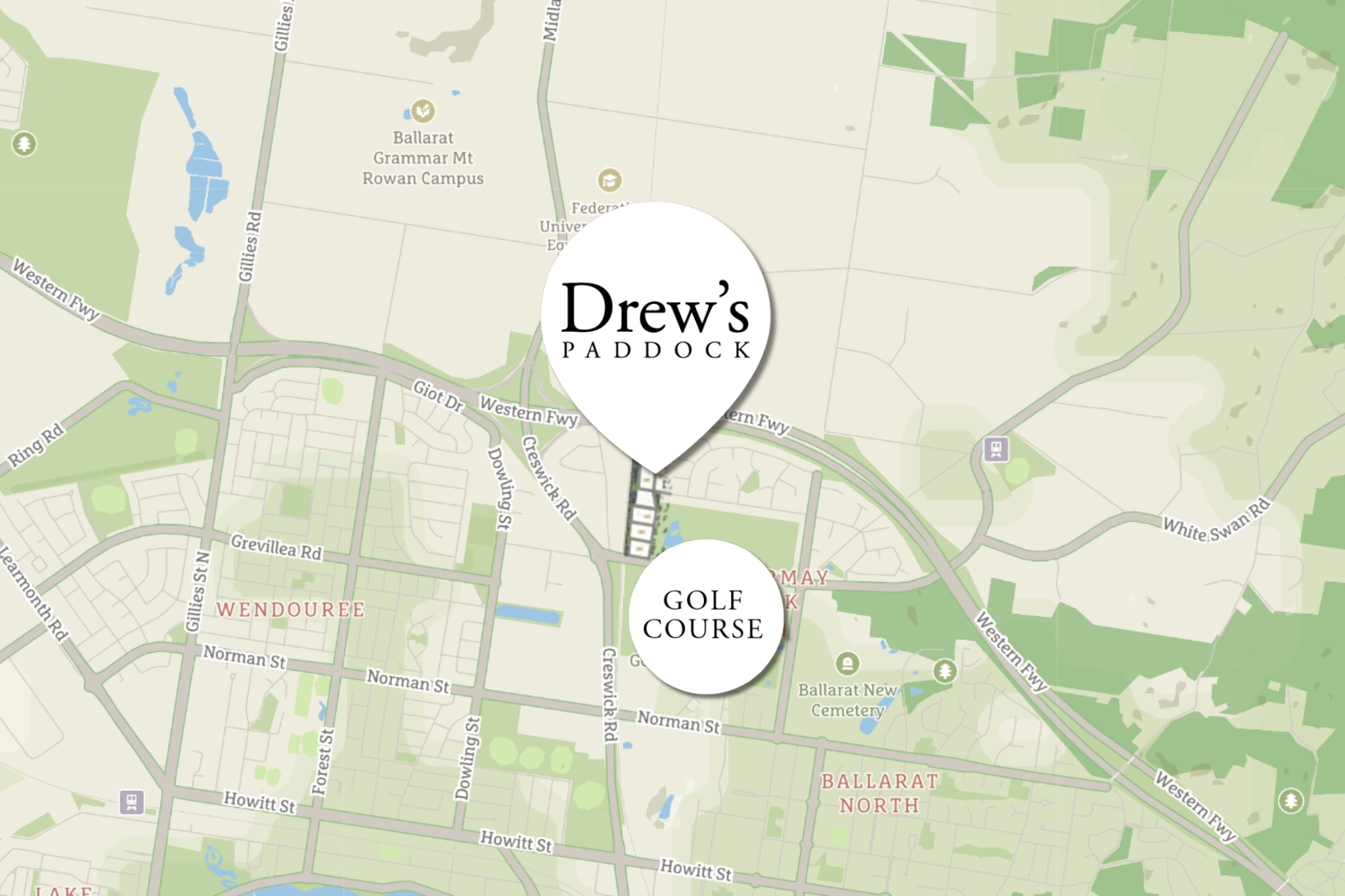 Drew's Paddock Estate - Invermay Location Map