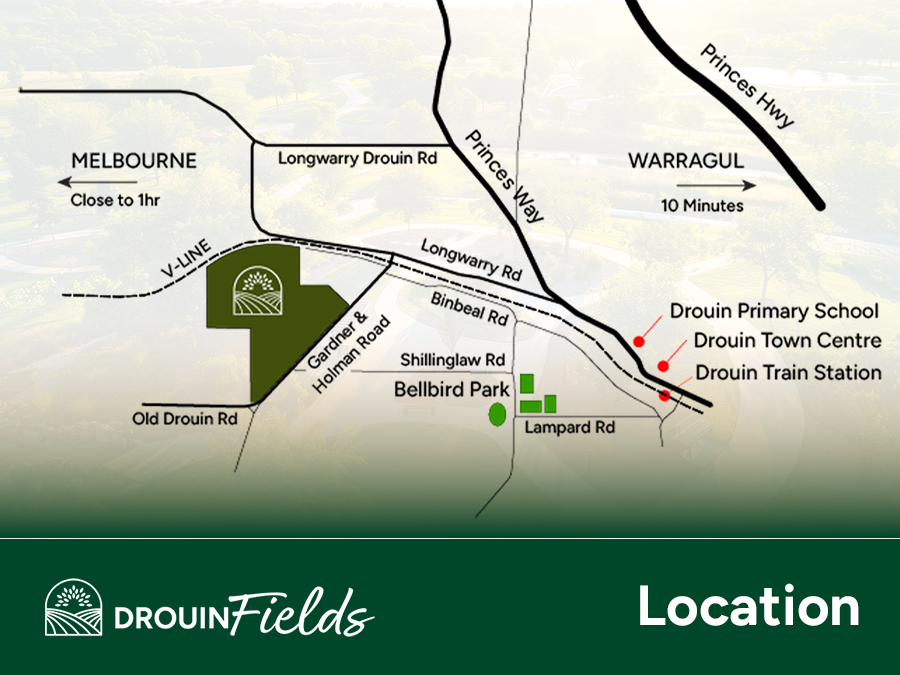 Drouin Fields Estate - Drou Location Map
