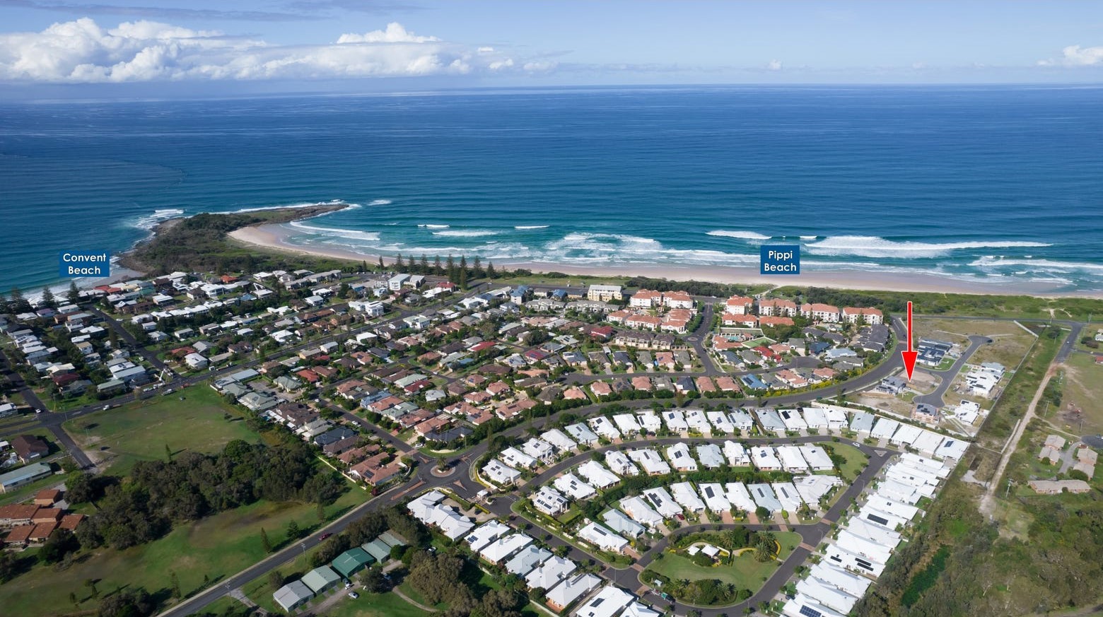Dunes Court - Yamba Aerial