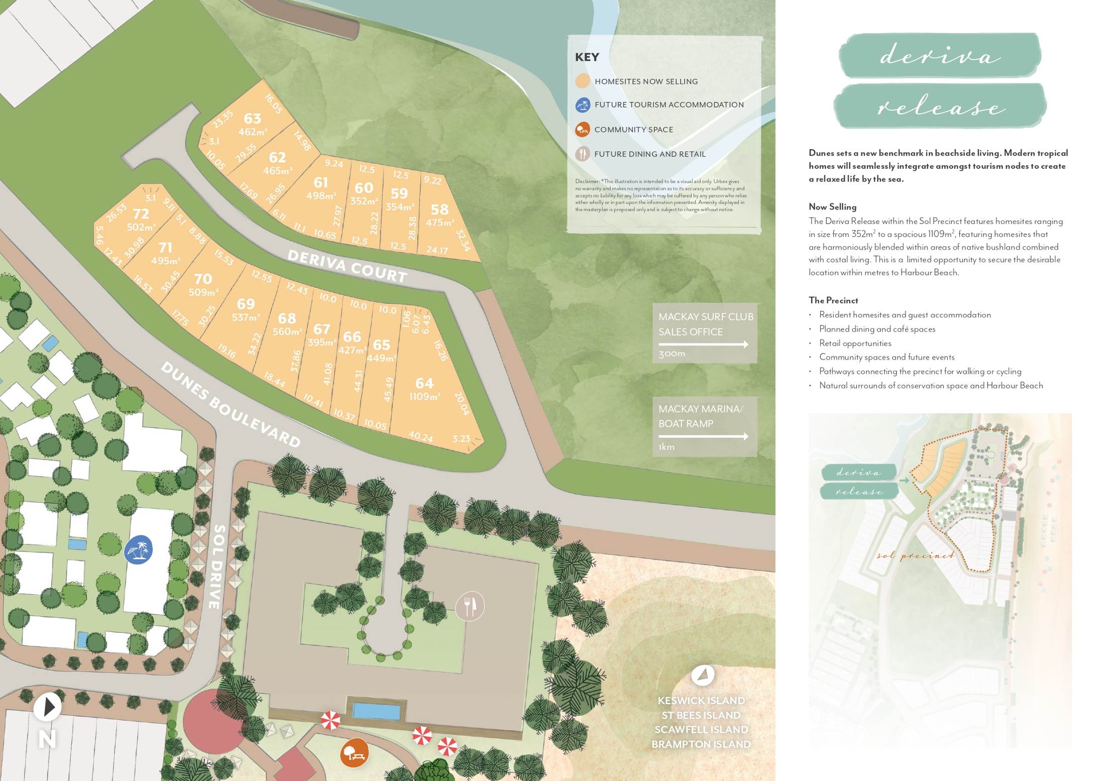 Dunes Harbour Beach Estate - Mackay Harbour Deriva R Release Map