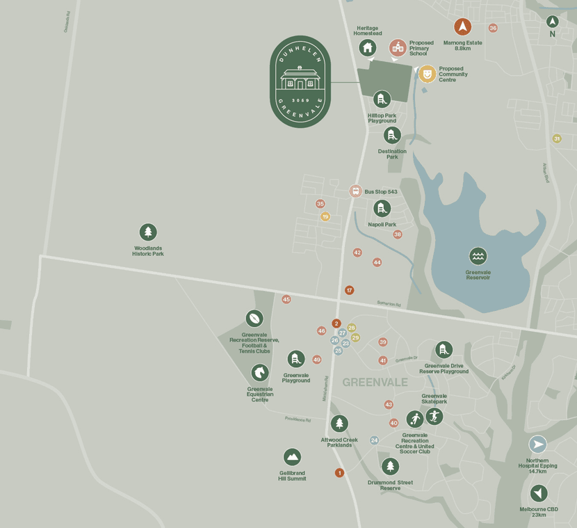 Dunhelen Estate - Greenvale Location Map