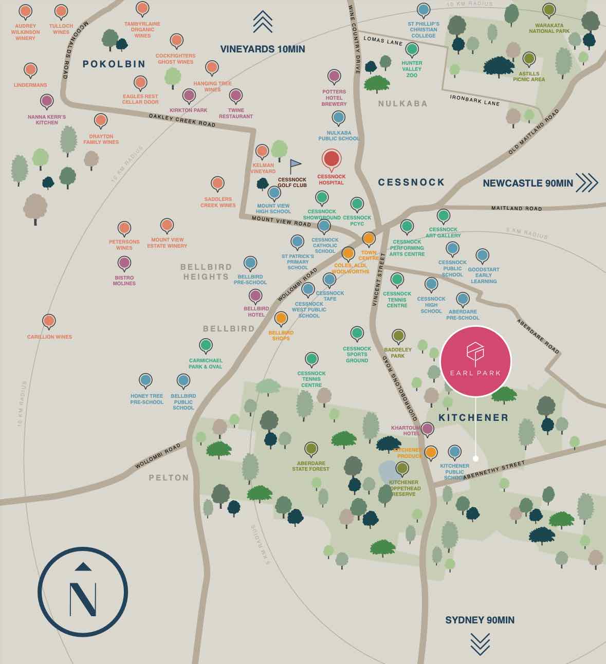 Earl Park Estate - Kitchener Location map
