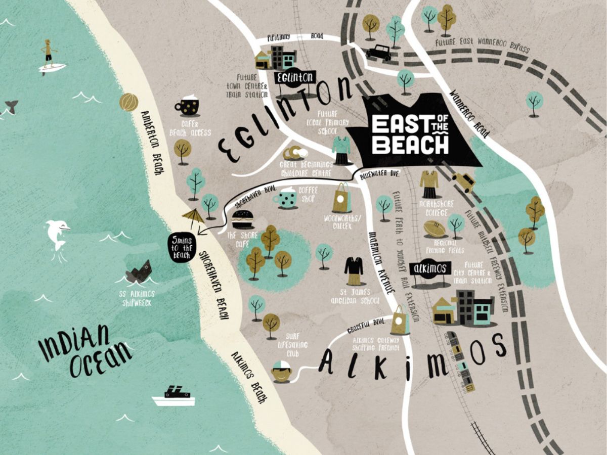 East Of The Beach Estate - Egl Location Map