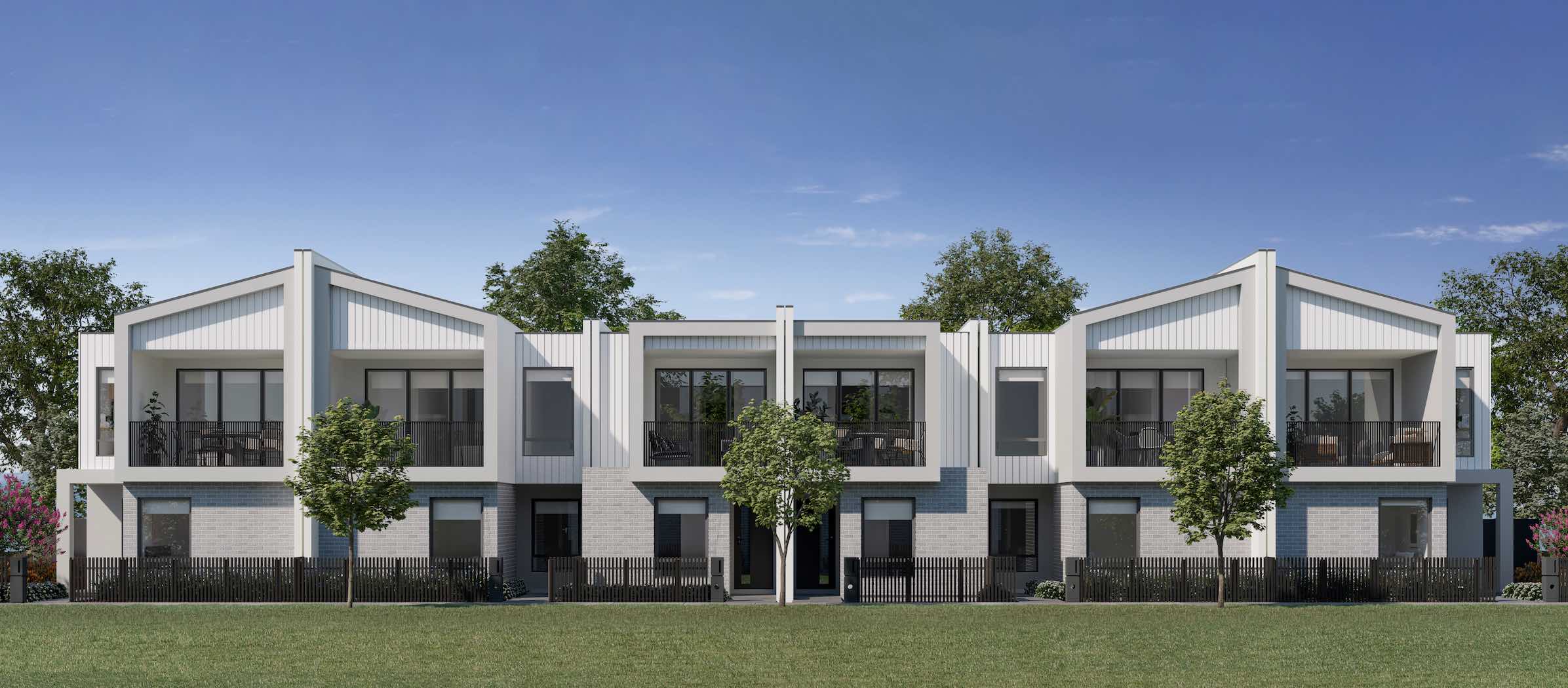 East Quarter Townhomes at Eliston Estate - Clyde Porter Davis Collection 3 Facade4