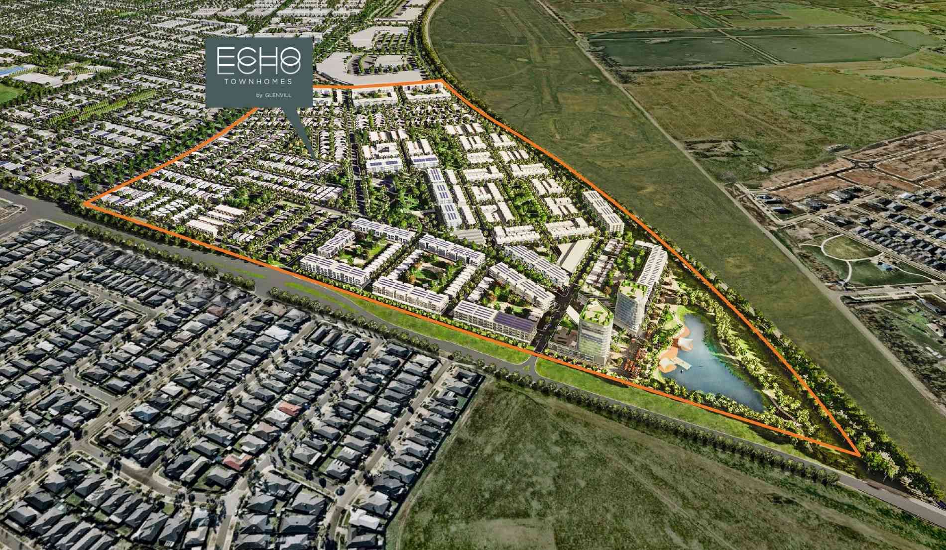 Echo Townhomes in Jubilee - Wyndham Vale Aerial