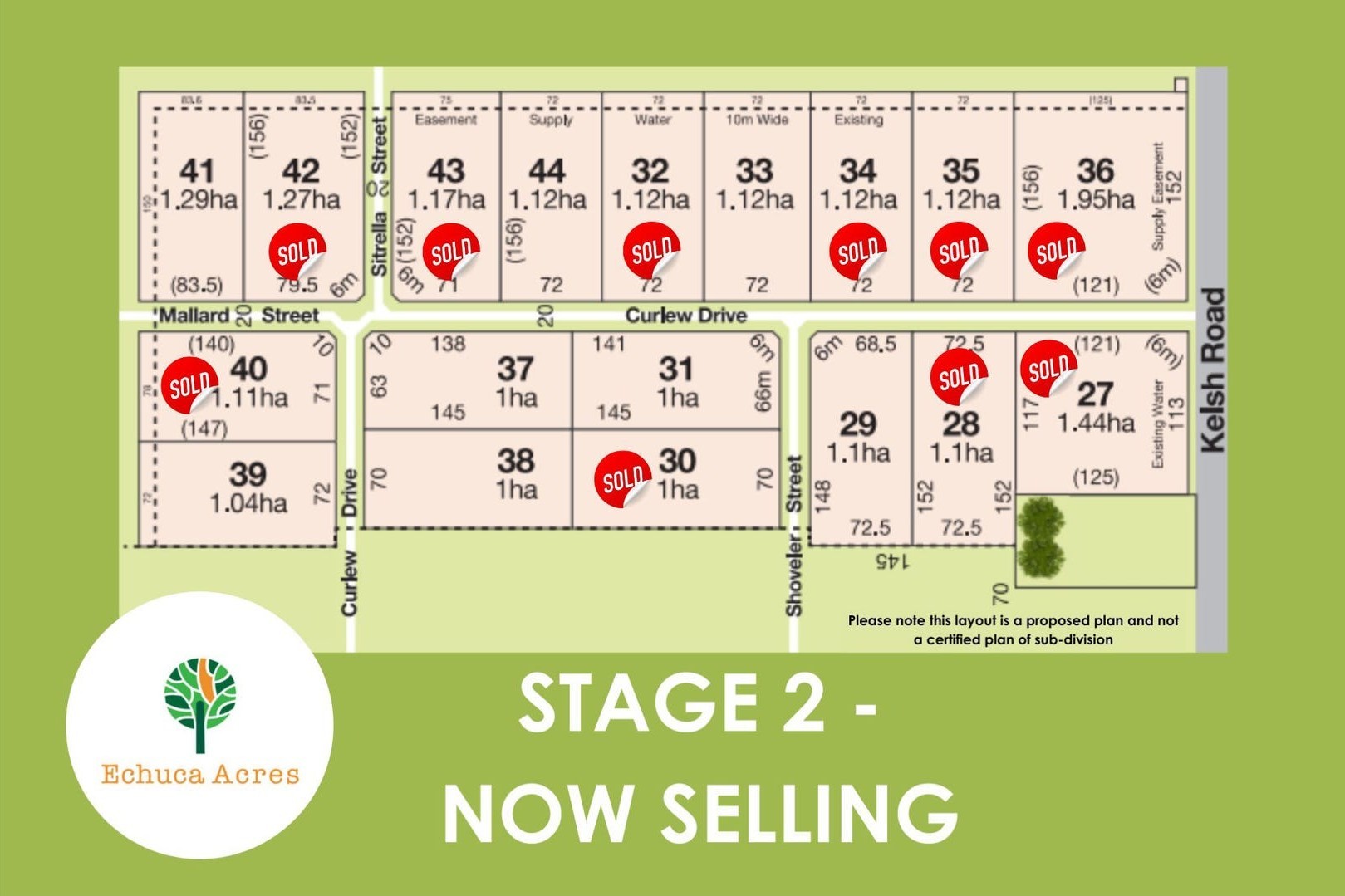 Echuca Acres Estate - Echuca Release Map