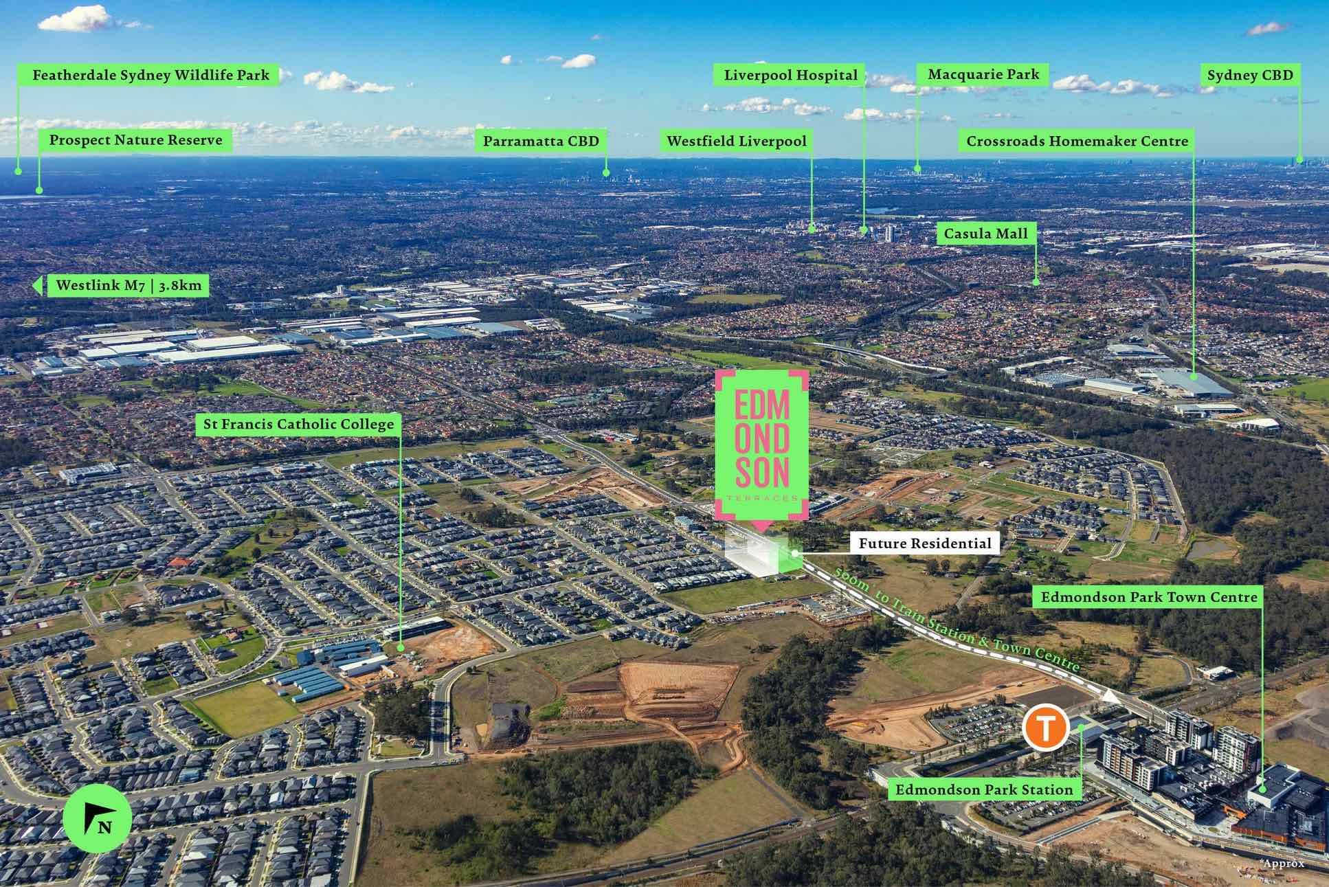 Edmondson Terraces - Edmondson Park Aerial