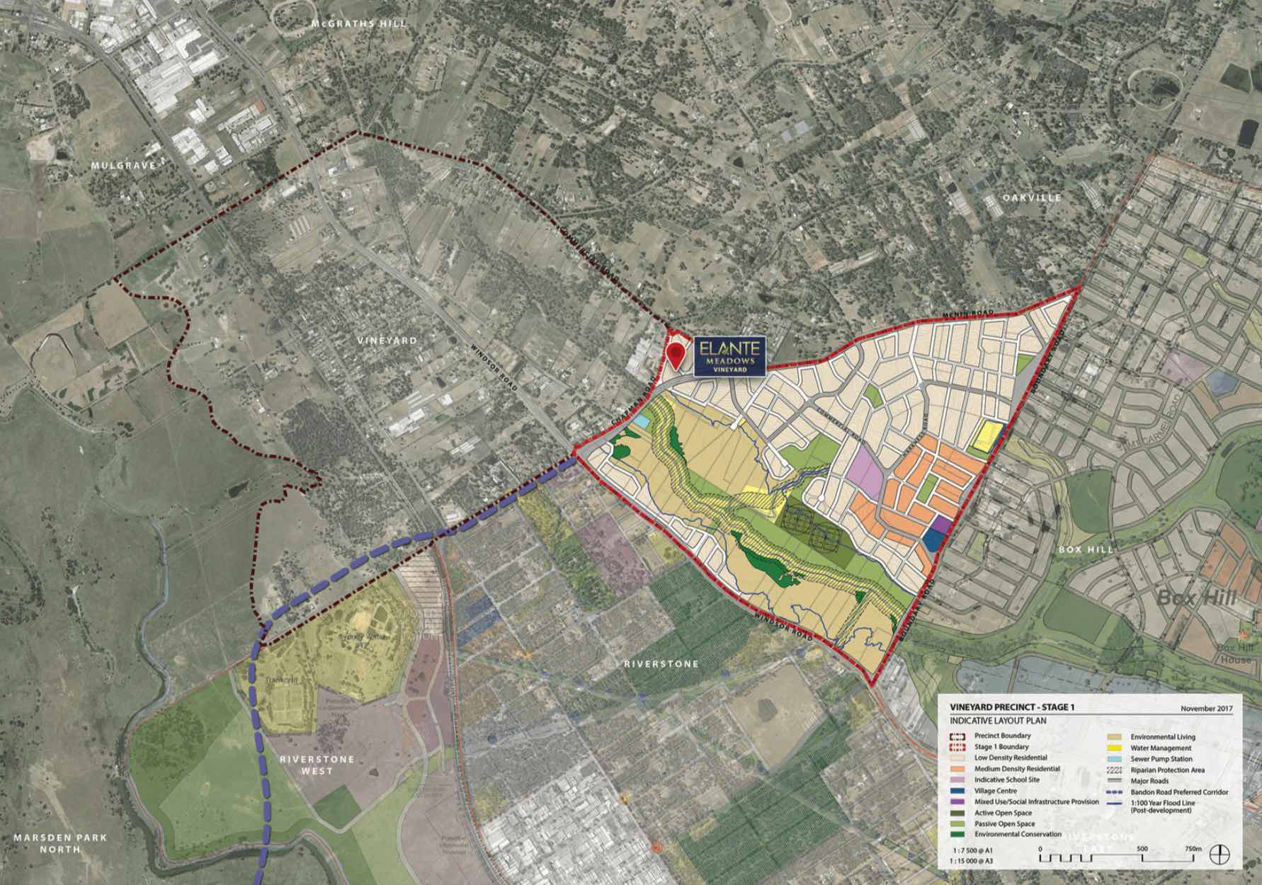 Elante Meadows Estate - Vineyard Location map