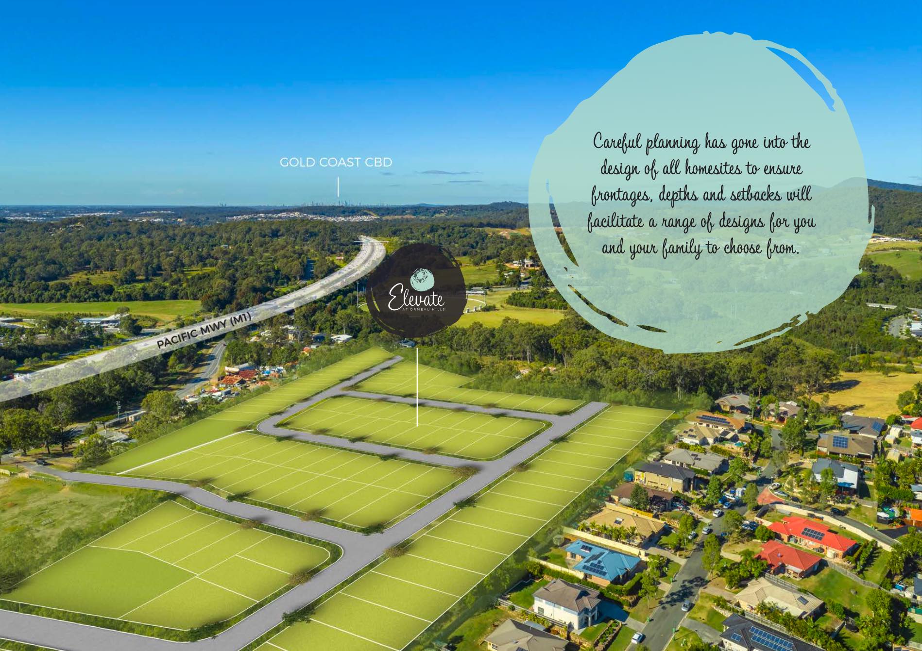 Elevate Estate - Ormeau Hills Aerial