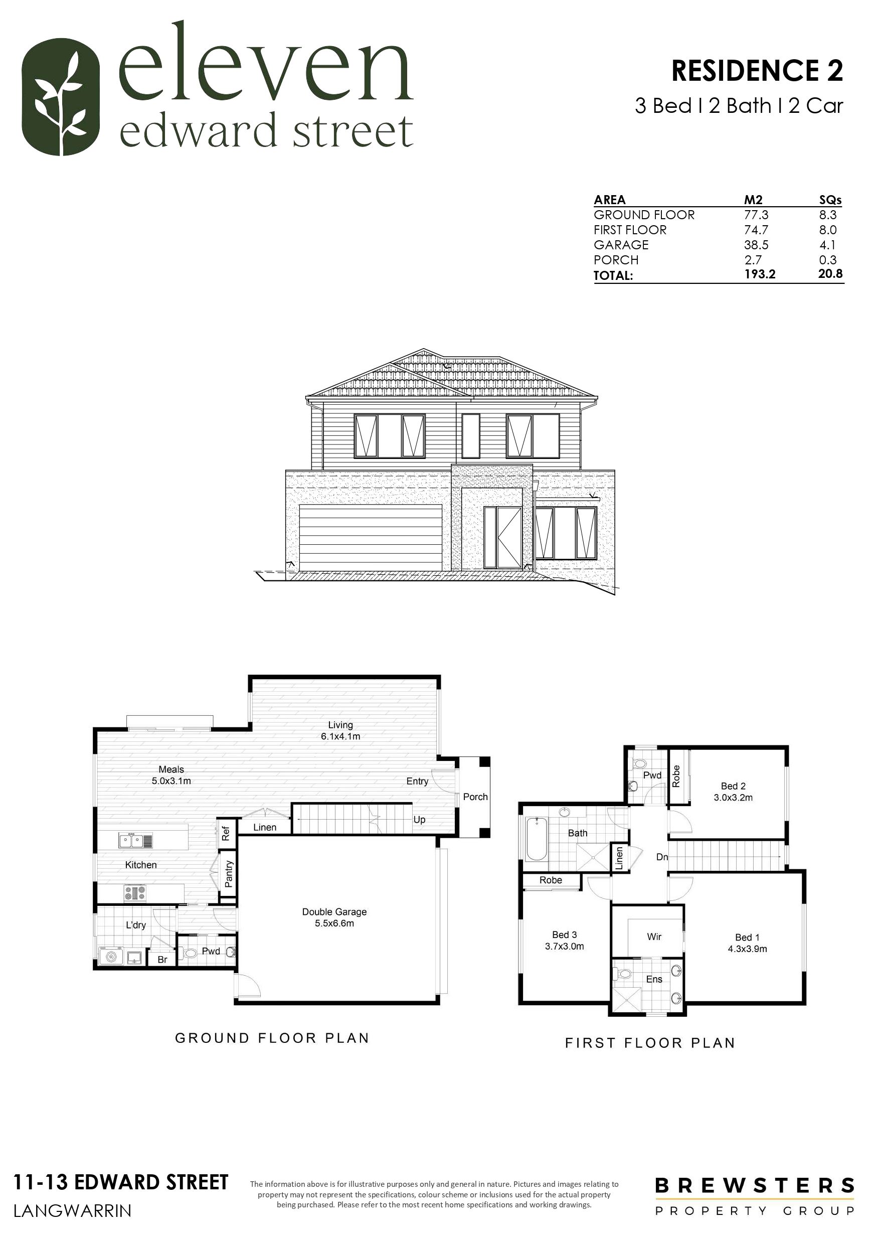 Eleven Edward Townhomes - Langwarri Floorplan