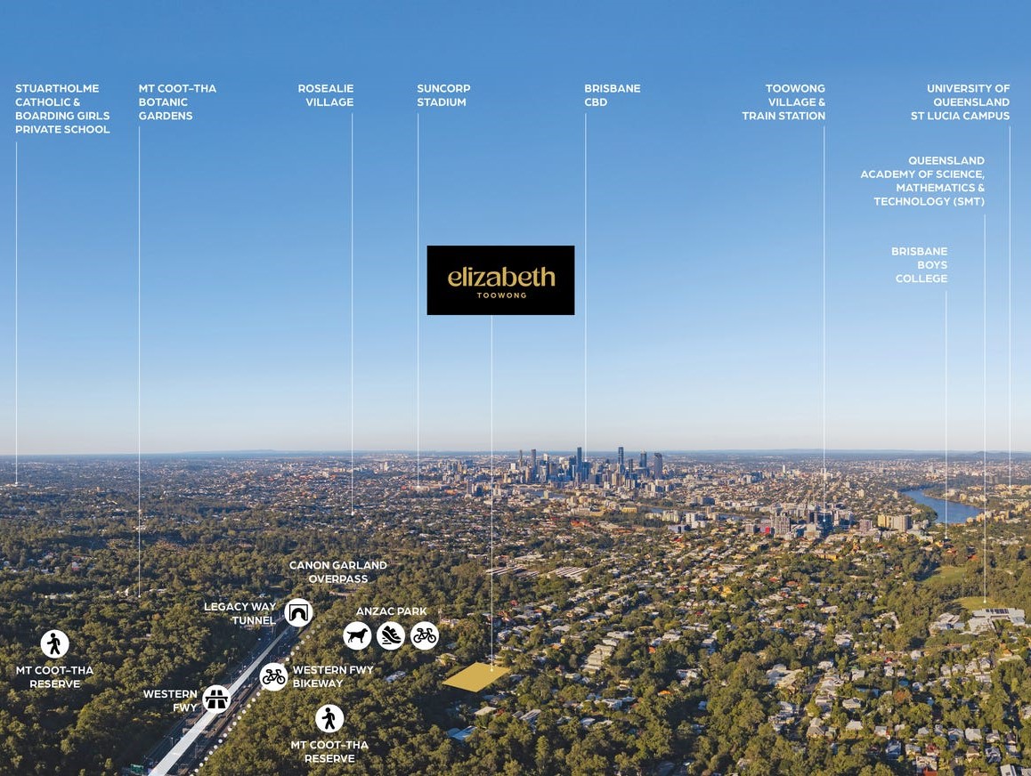 Elizabeth Estate - Toowong Aerial
