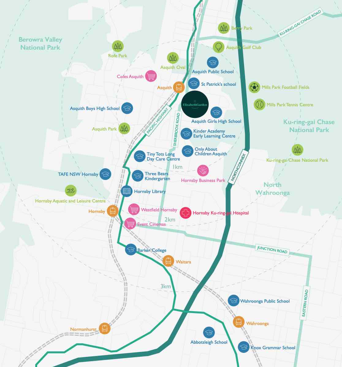 Elizabeth Garden Estate - Asquith Location map 2