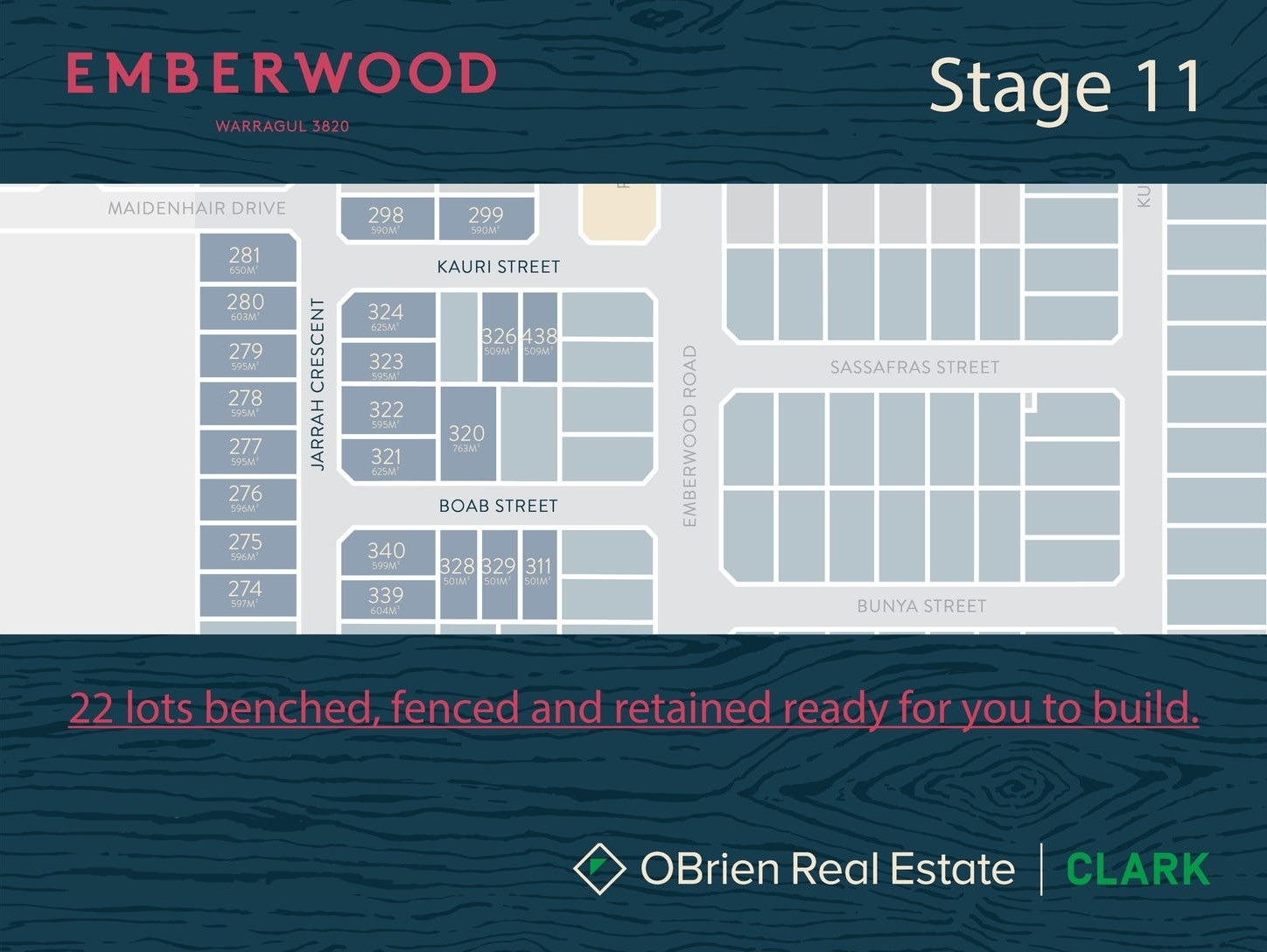 Emberwood Estate - Warragul Release Map