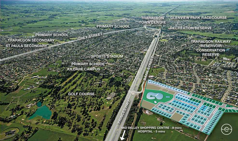 Emerald Waters Estate - Traralgon Aerial