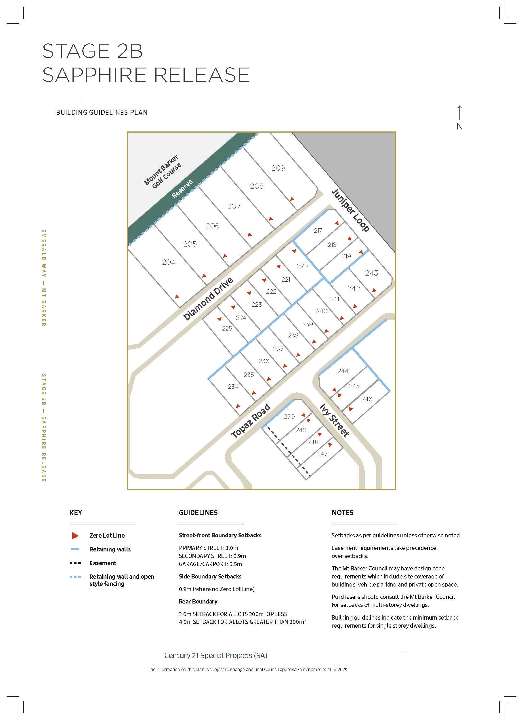 Emerald Way Estate - Mount Barker Release Map