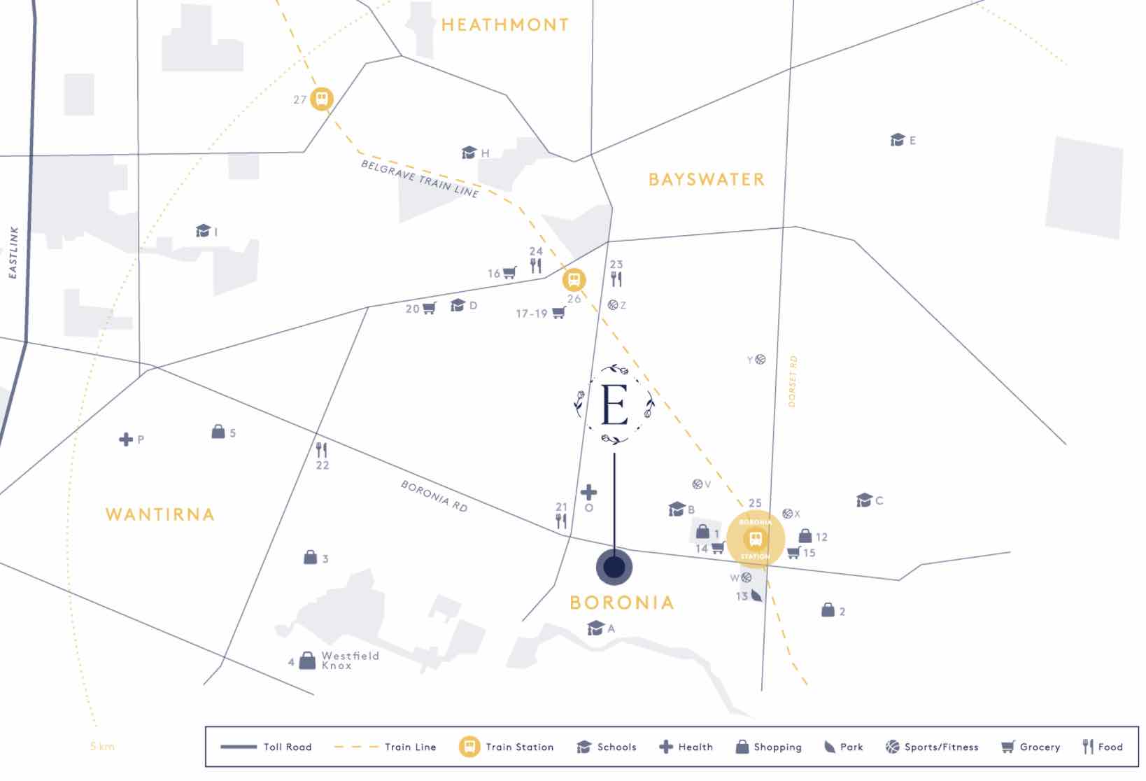 Eminence Estate - Boronia Location map