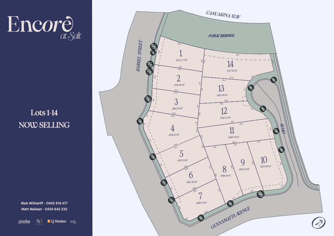 Encore at Salt - Kingscliff Release Map