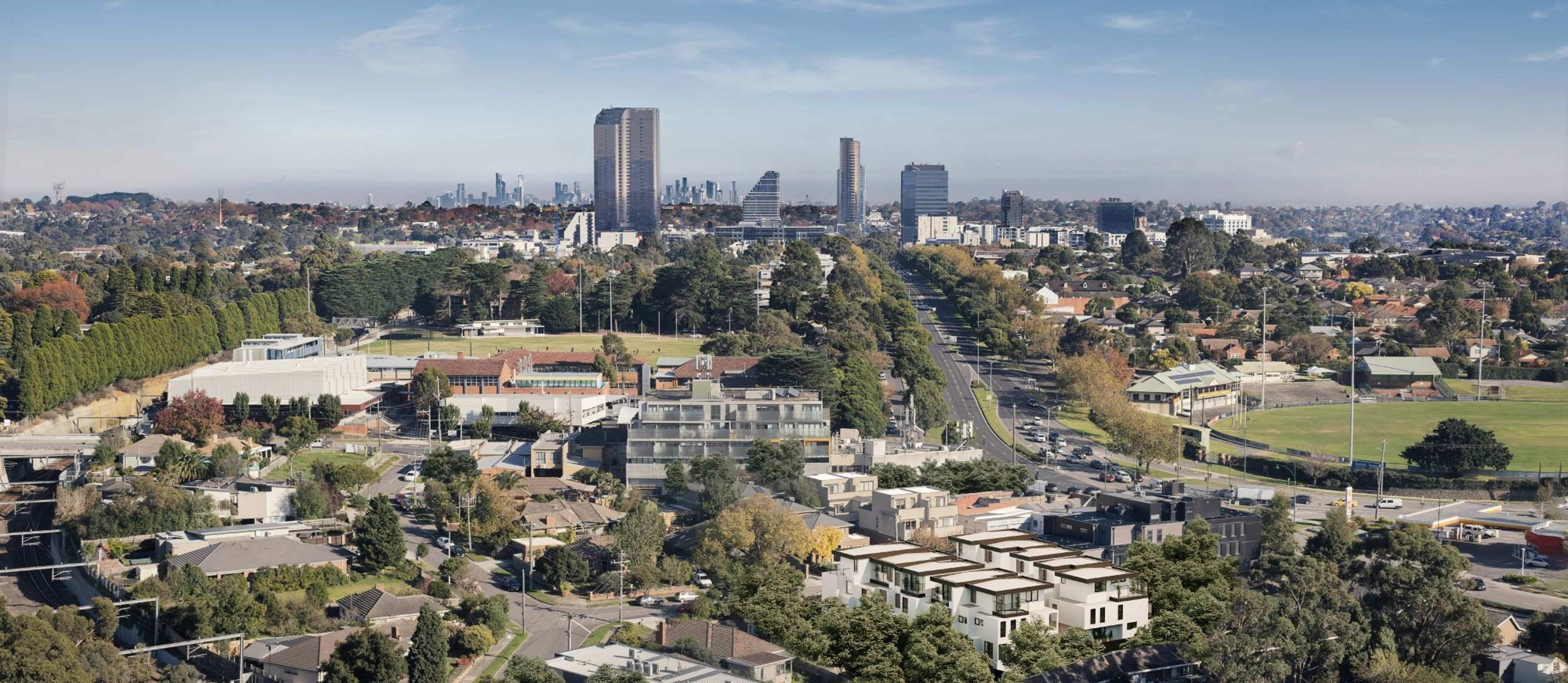 Esme Townhomes - Blackburn Aerial