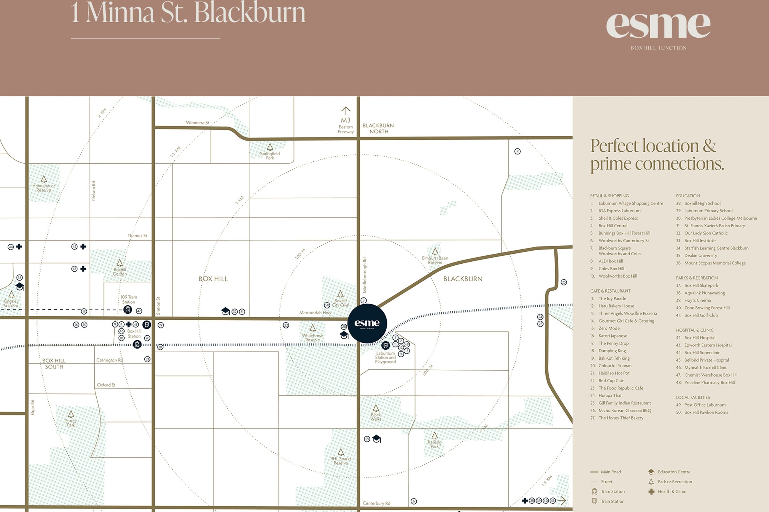 Esme Townhomes - Blackburn Location Map