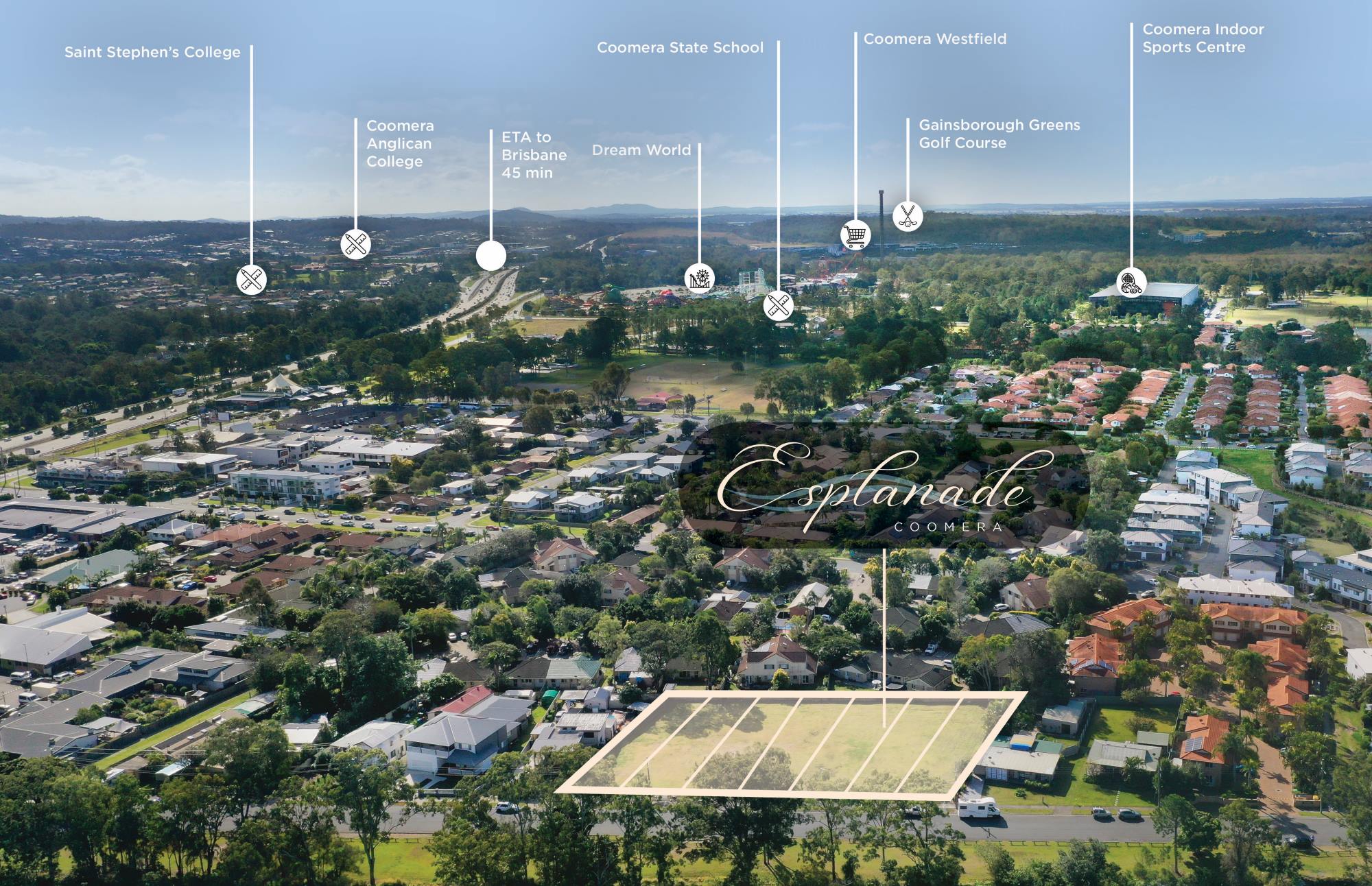 Esplanade Estate - Coomera Aerial