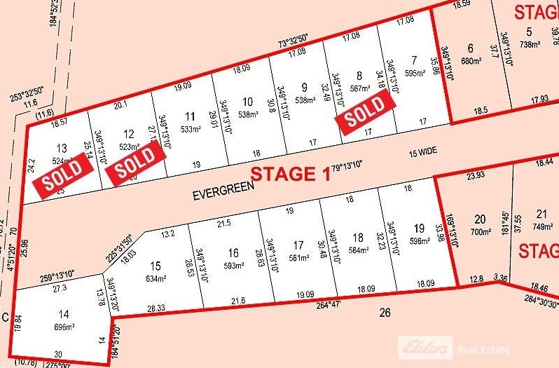 Evergreen Drive Estate - Robe Release Map