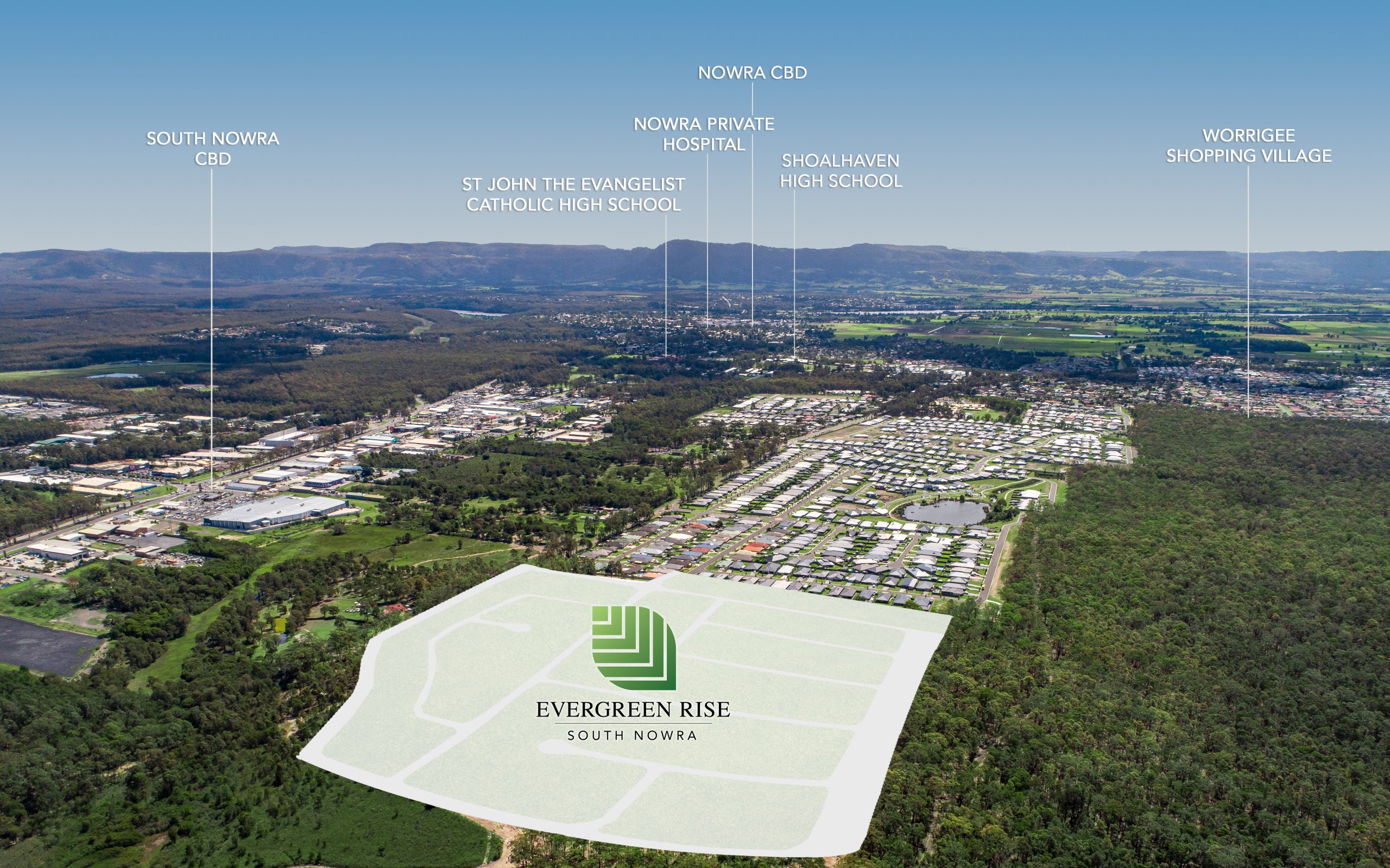 Evergreen Rise Estate - South Now Aerial