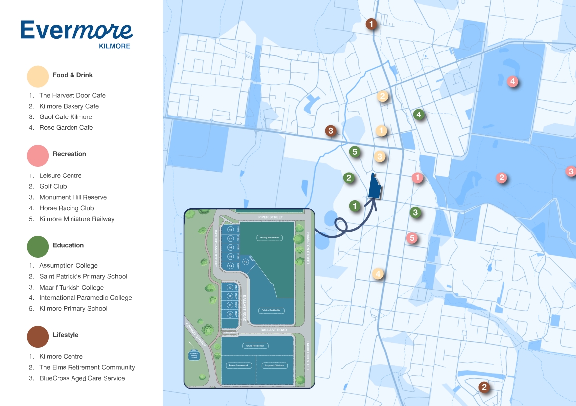 Evermore Estate - Kilmore Location Map
