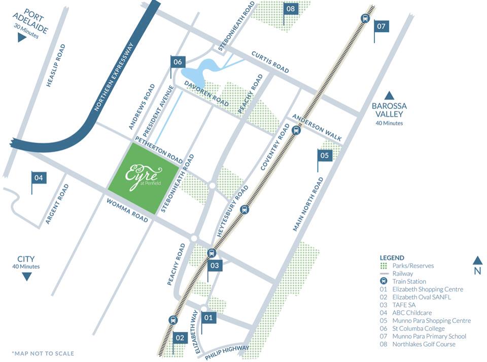 Eyre at Penfield Estate - Eyre Location Map