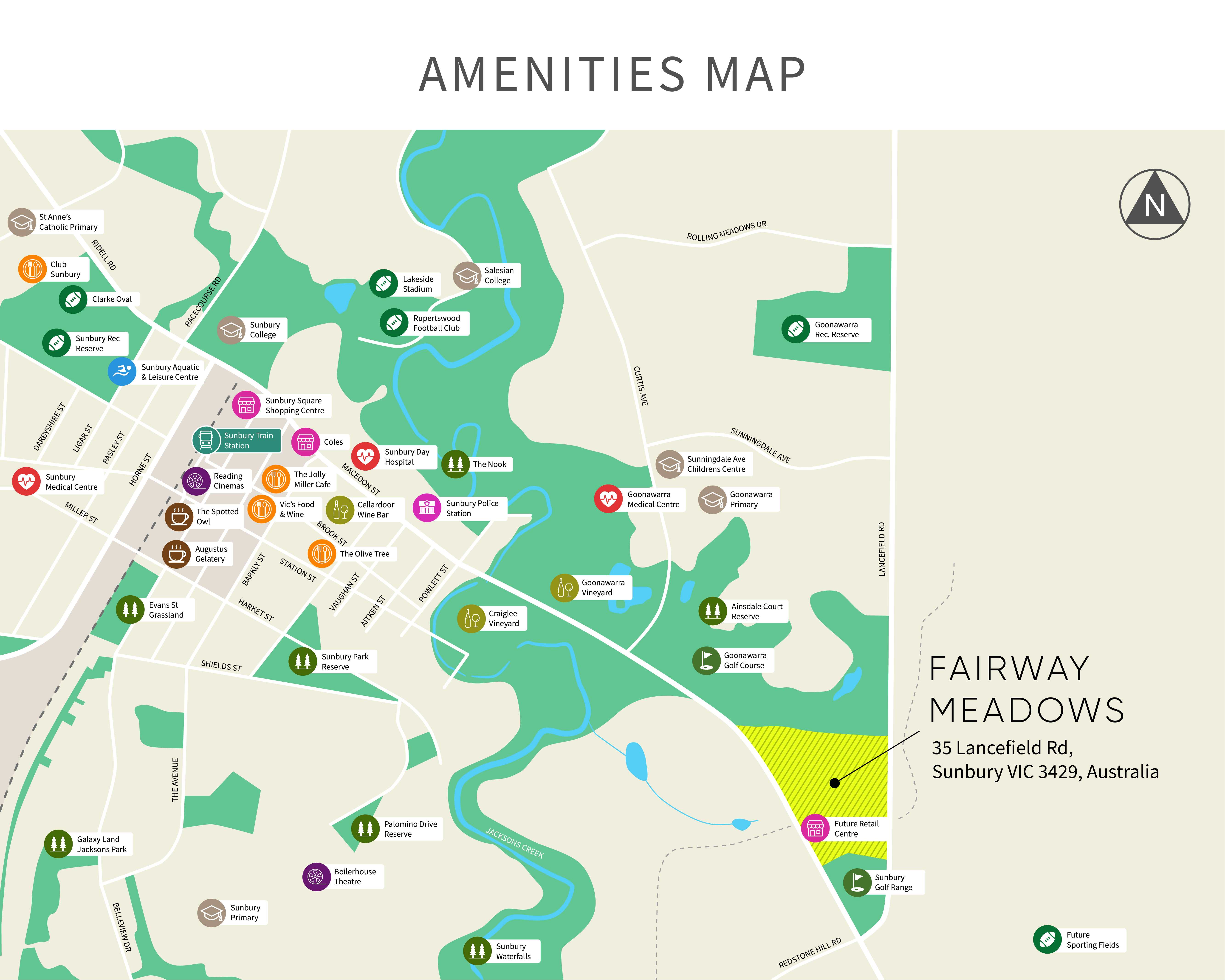 Fairview Meadows Estate - Sunbury Location Map