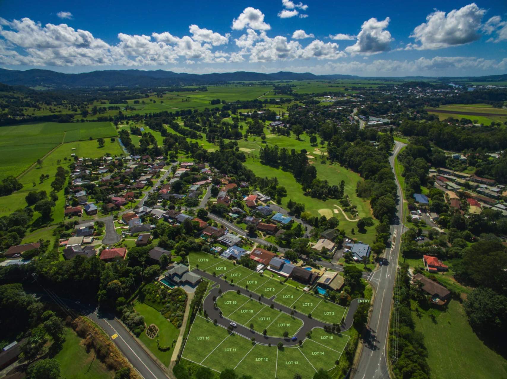 Fairways on North Arm Estate - Murwillumbah Aerial
