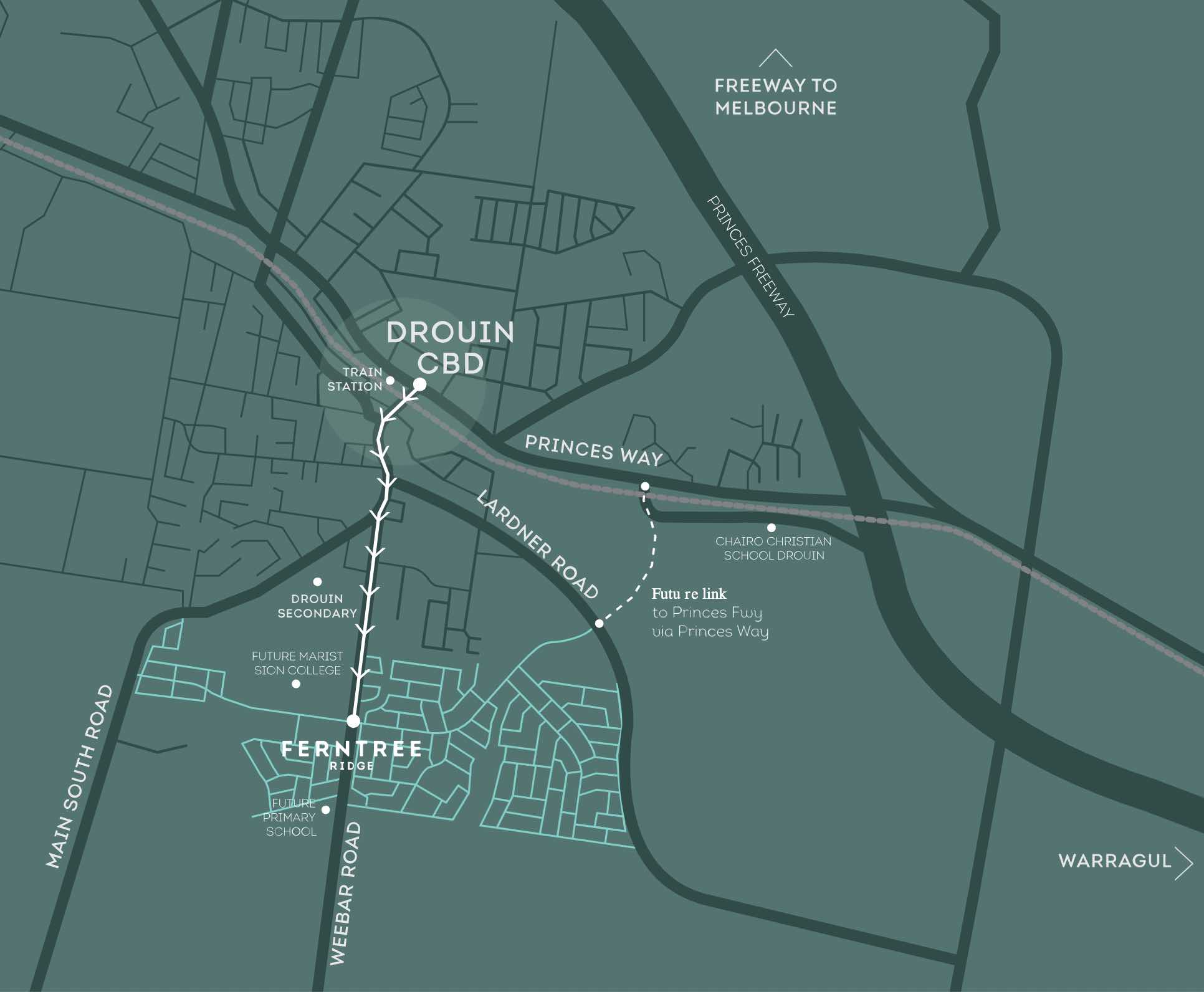 Ferntree Ridge Estate - Drouin Location m Location Map