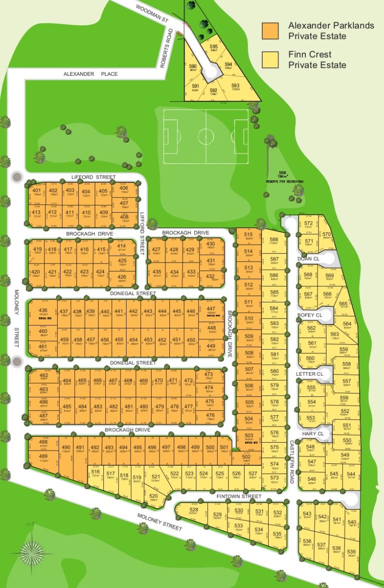Finn Crest and Alexander Parklands Estate - Utakarra Master Plan_0