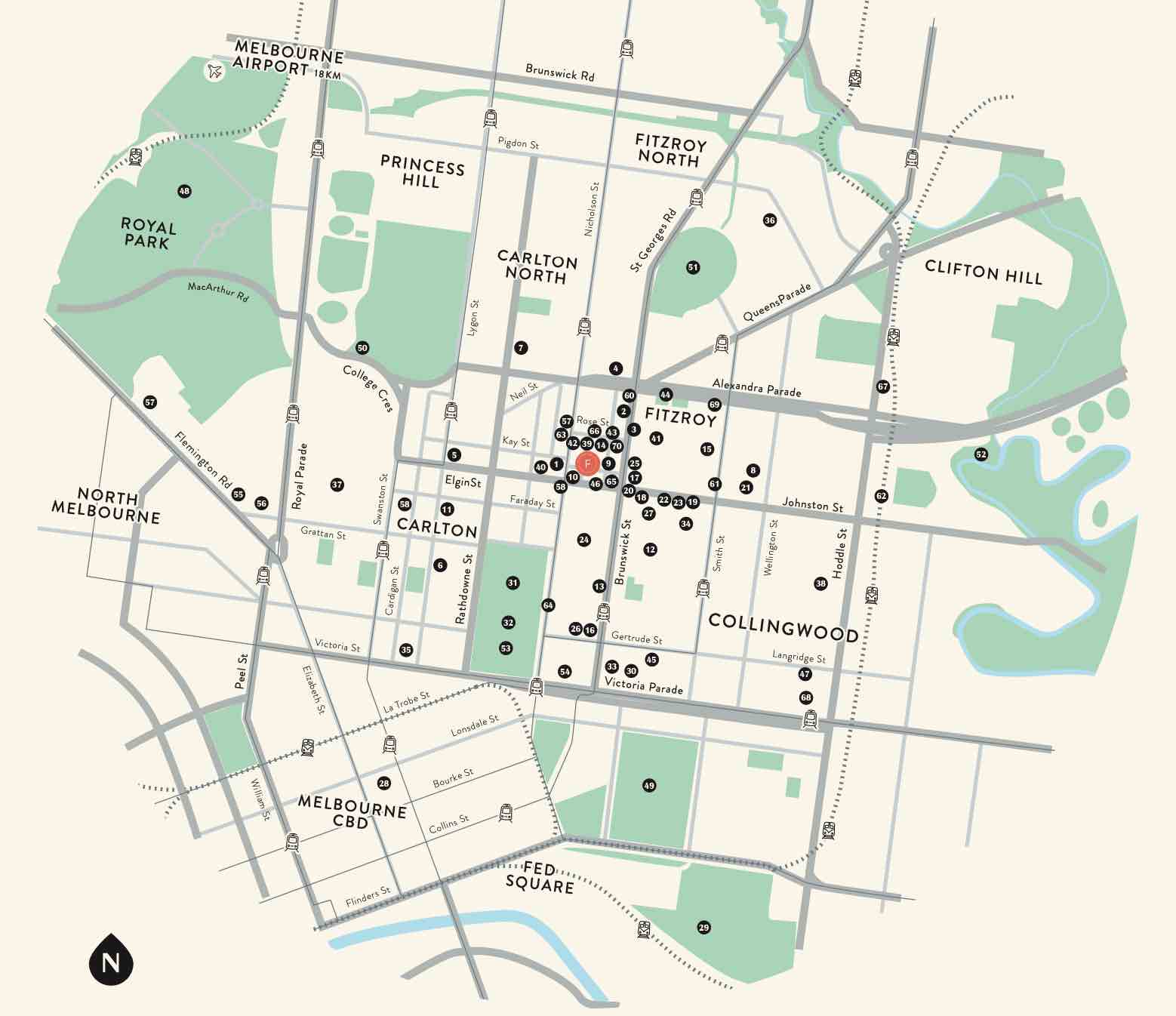 Fitzrovia Residences - Fitzroy Location m Location Map
